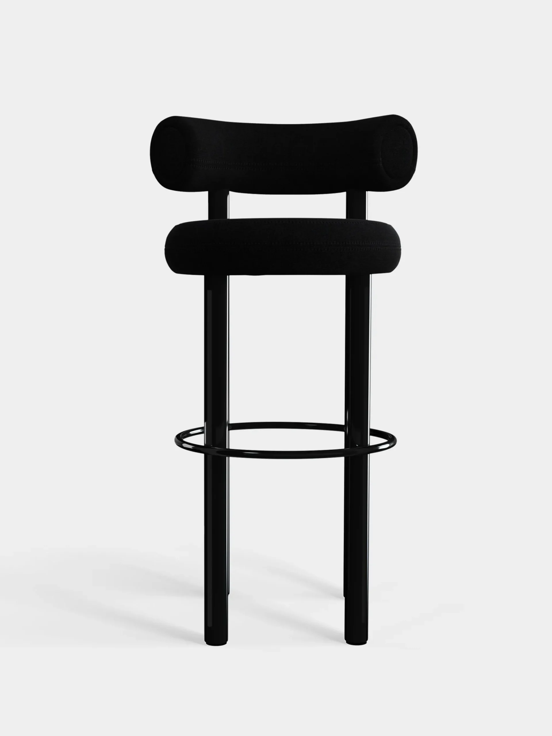 Tom Dixon Bar & Counter Stools*Fat Black Steel 75cm Bar Stool