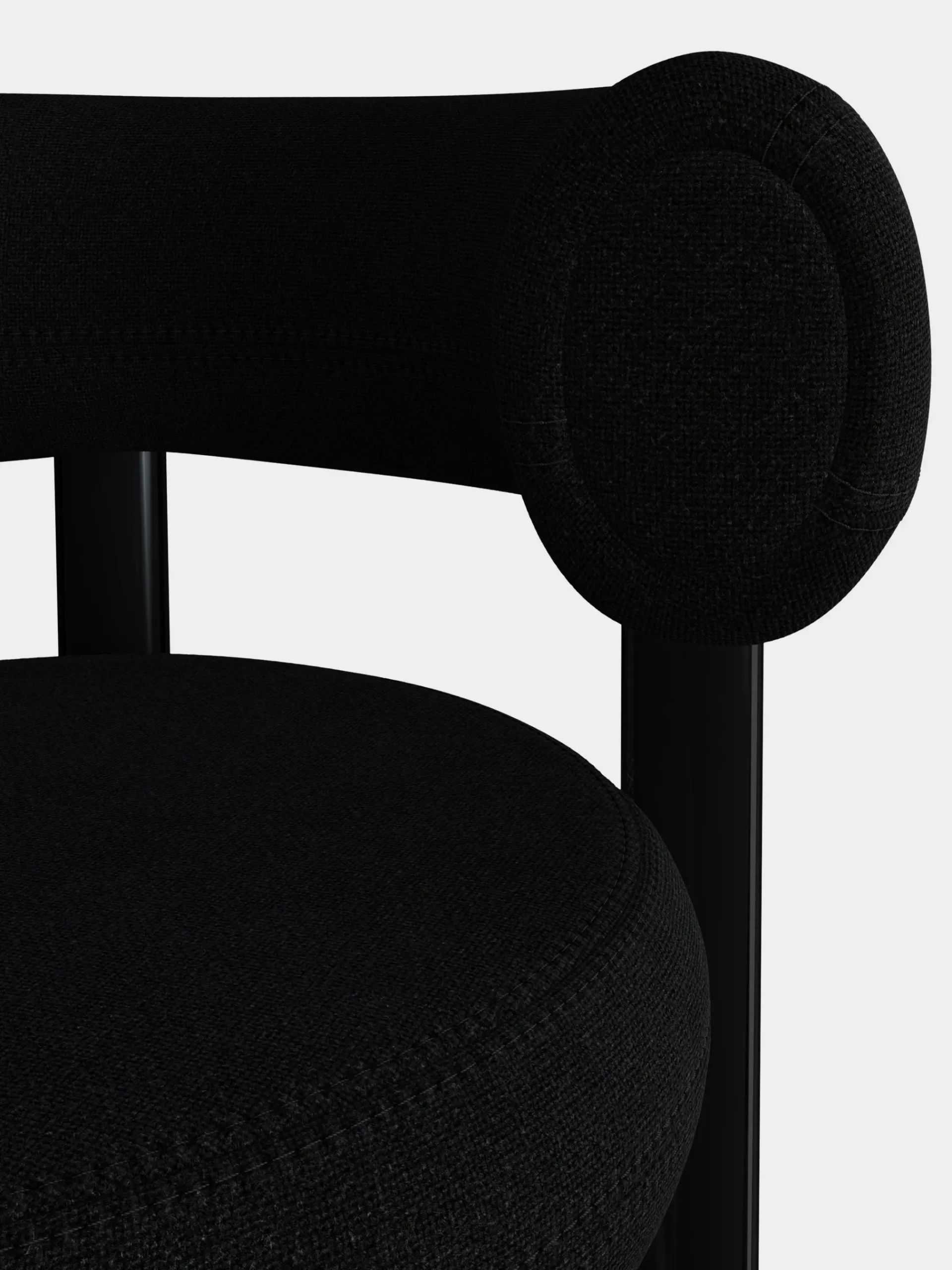 Tom Dixon Bar & Counter Stools*Fat Black Steel 75cm Bar Stool