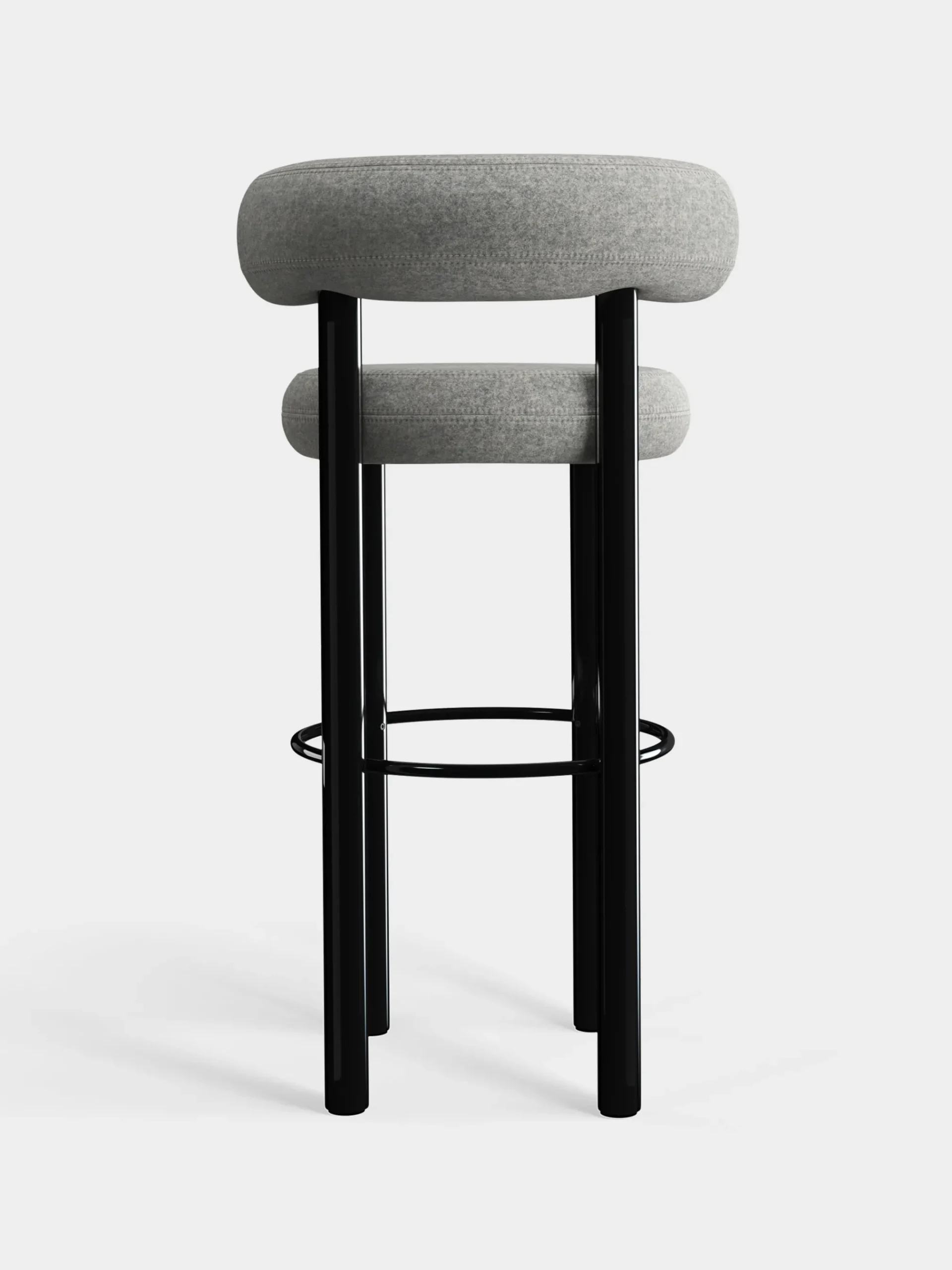 Tom Dixon Bar & Counter Stools*Fat Black Steel 75cm Bar Stool