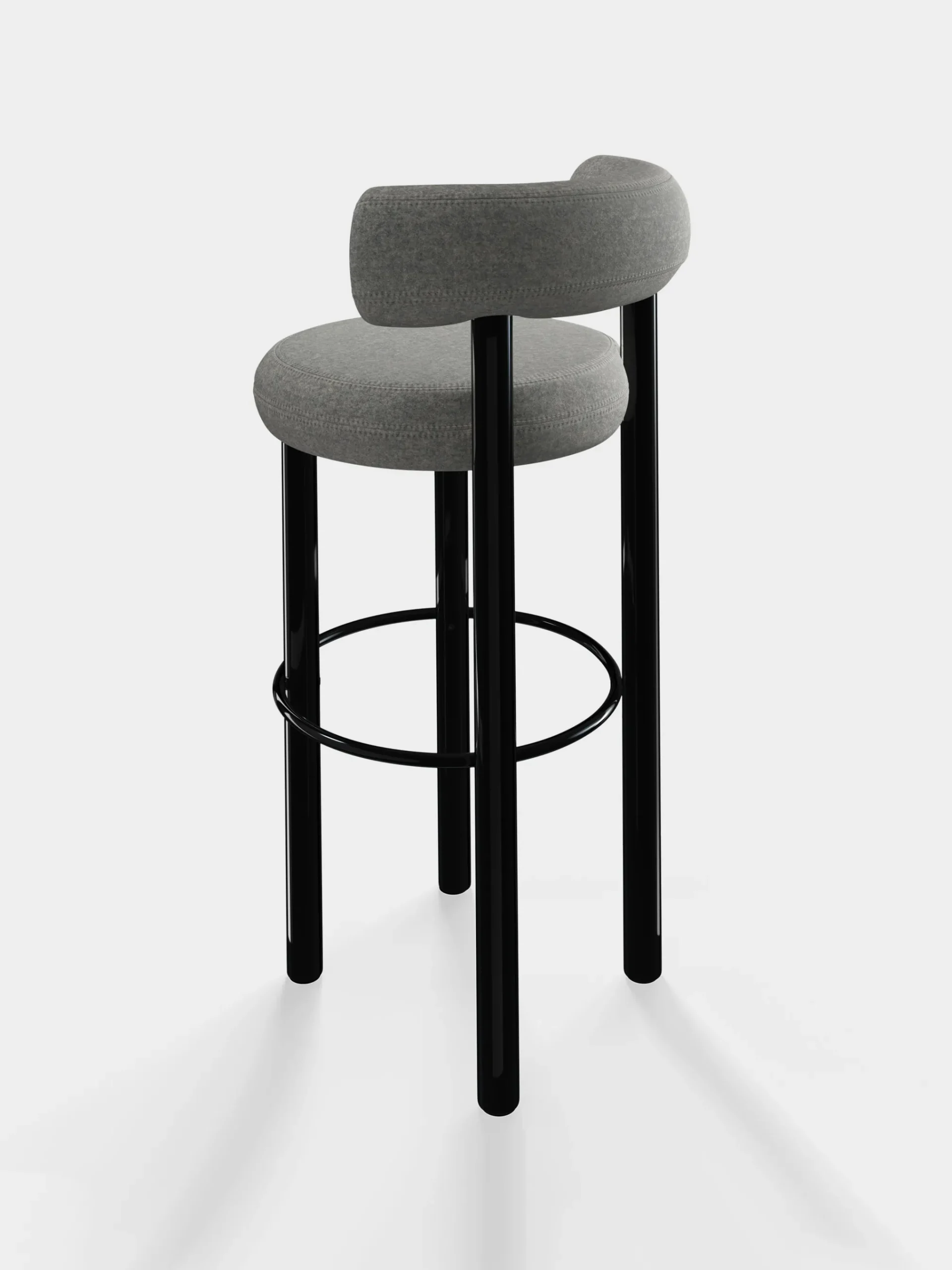 Tom Dixon Bar & Counter Stools*Fat Black Steel 75cm Bar Stool