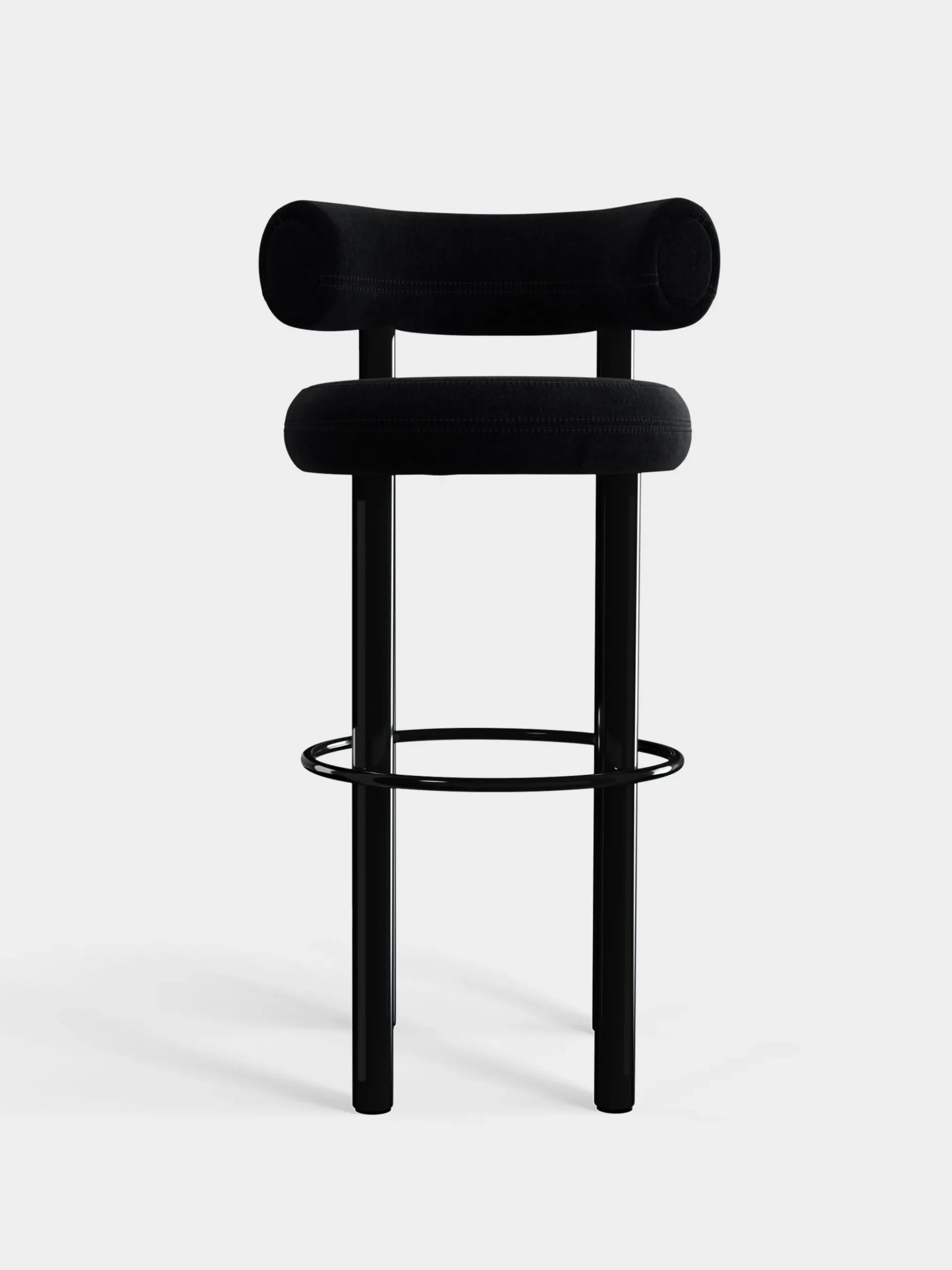 Tom Dixon Bar & Counter Stools*Fat Black Steel 75cm Bar Stool