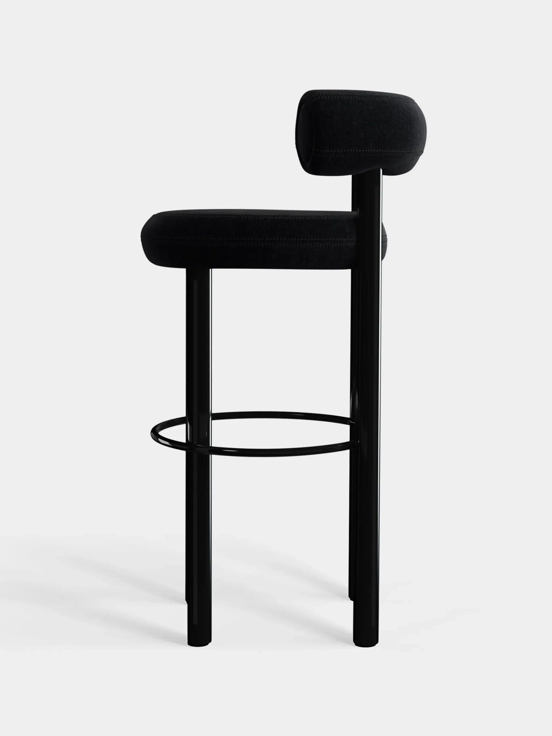 Tom Dixon Bar & Counter Stools*Fat Black Steel 75cm Bar Stool