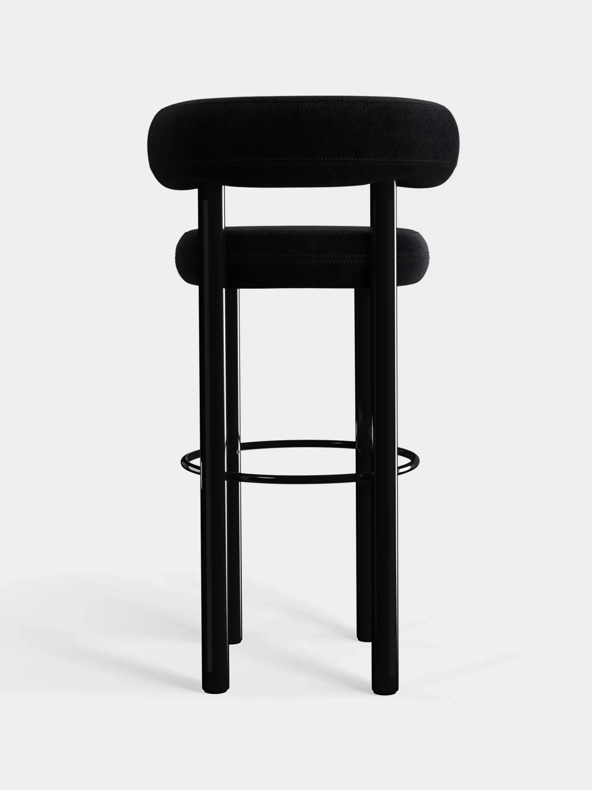 Tom Dixon Bar & Counter Stools*Fat Black Steel 75cm Bar Stool