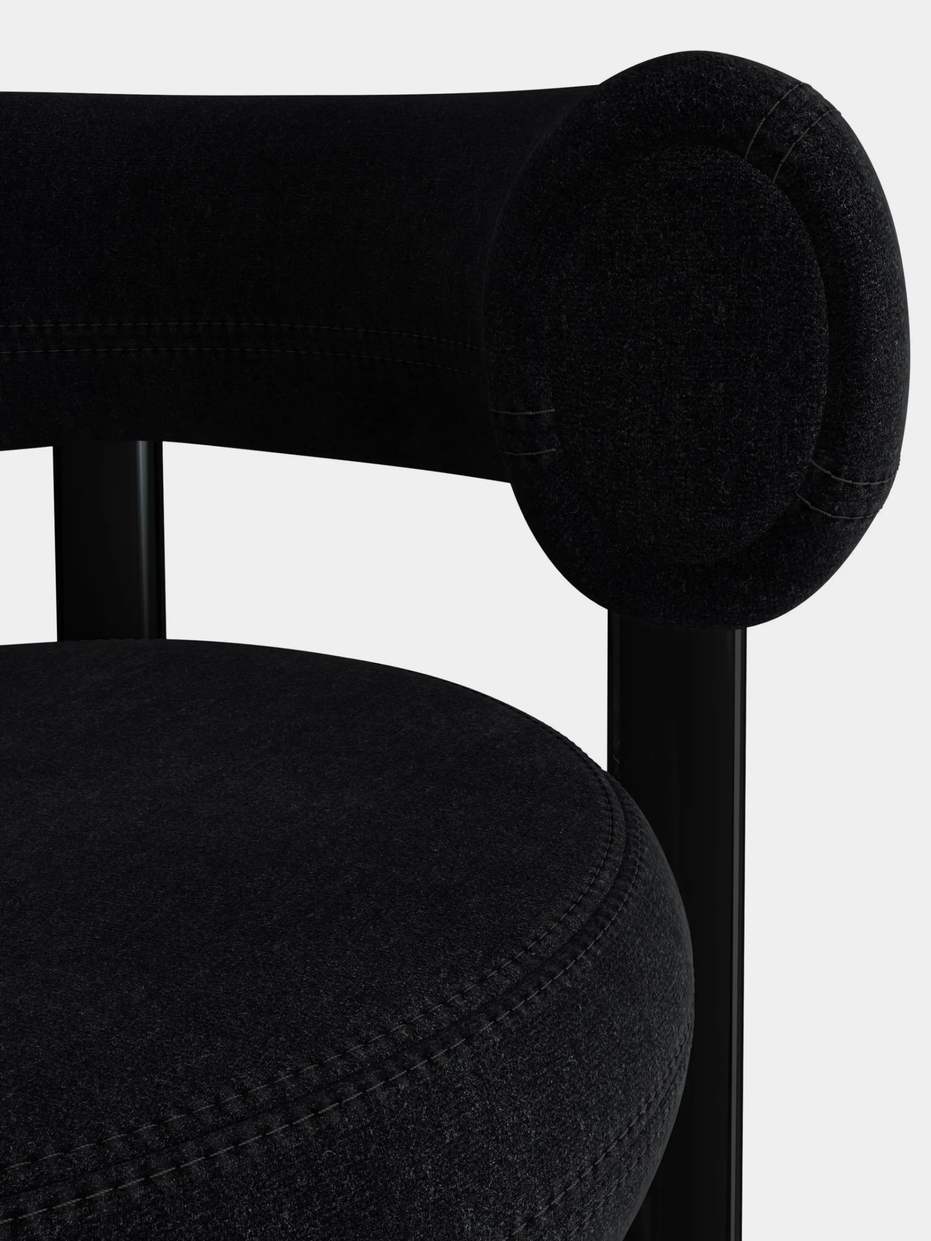 Tom Dixon Bar & Counter Stools*Fat Black Steel 75cm Bar Stool