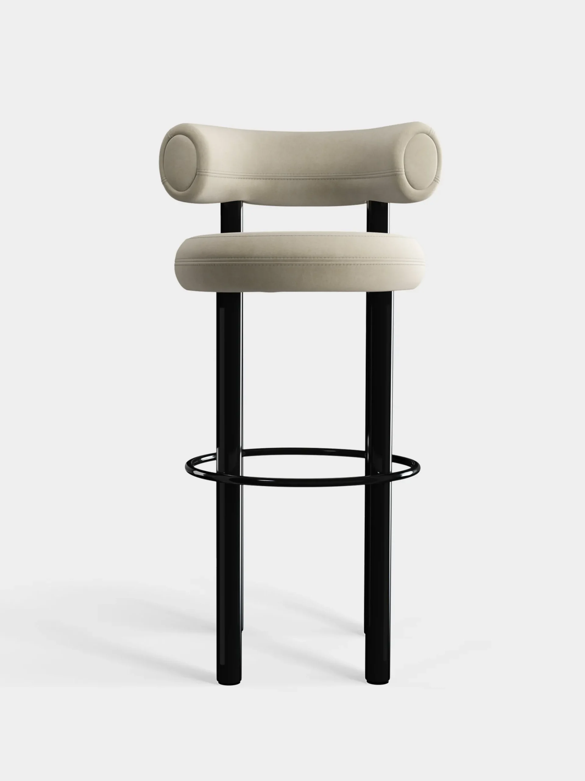 Tom Dixon Bar & Counter Stools*Fat Black Steel 75cm Bar Stool