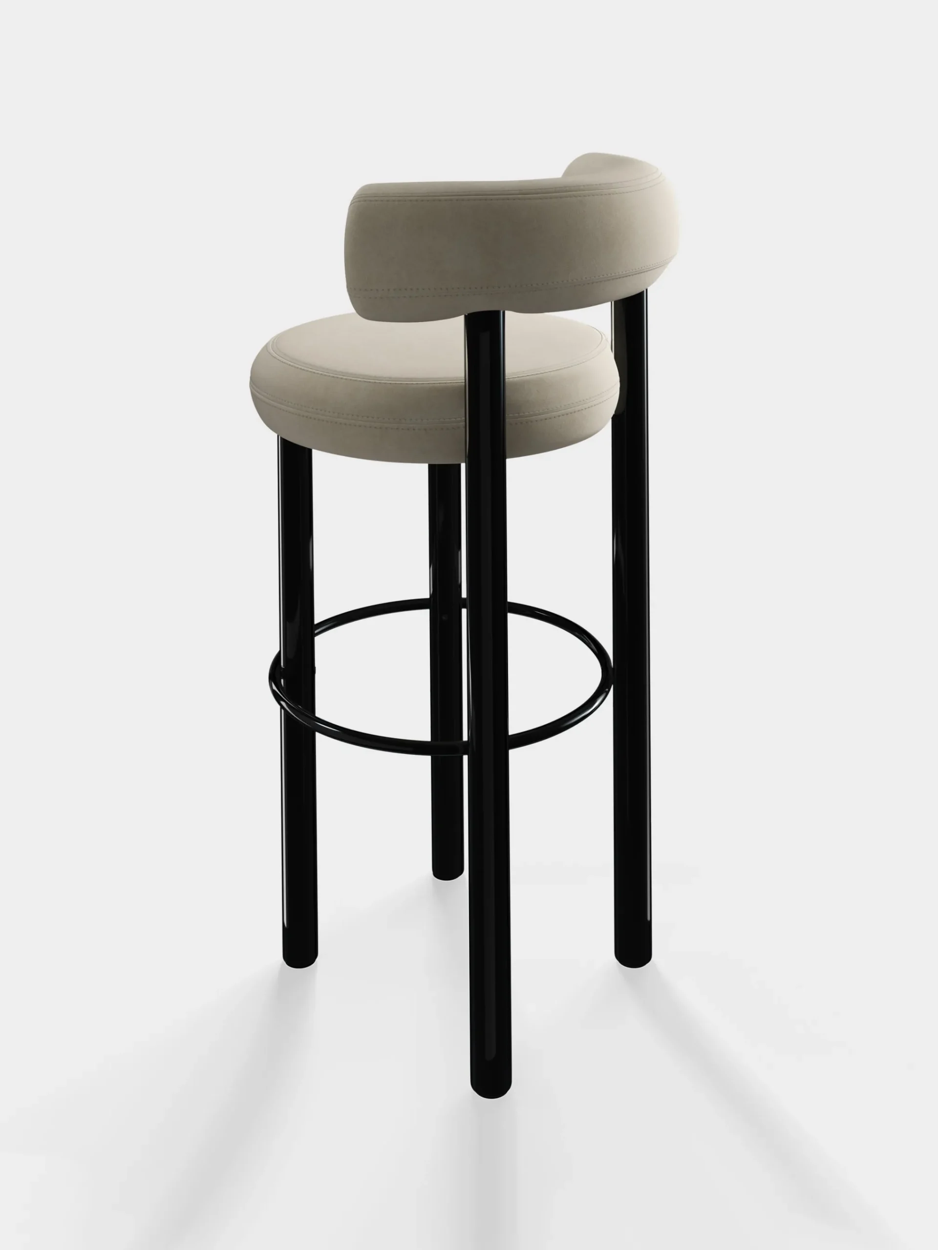 Tom Dixon Bar & Counter Stools*Fat Black Steel 75cm Bar Stool