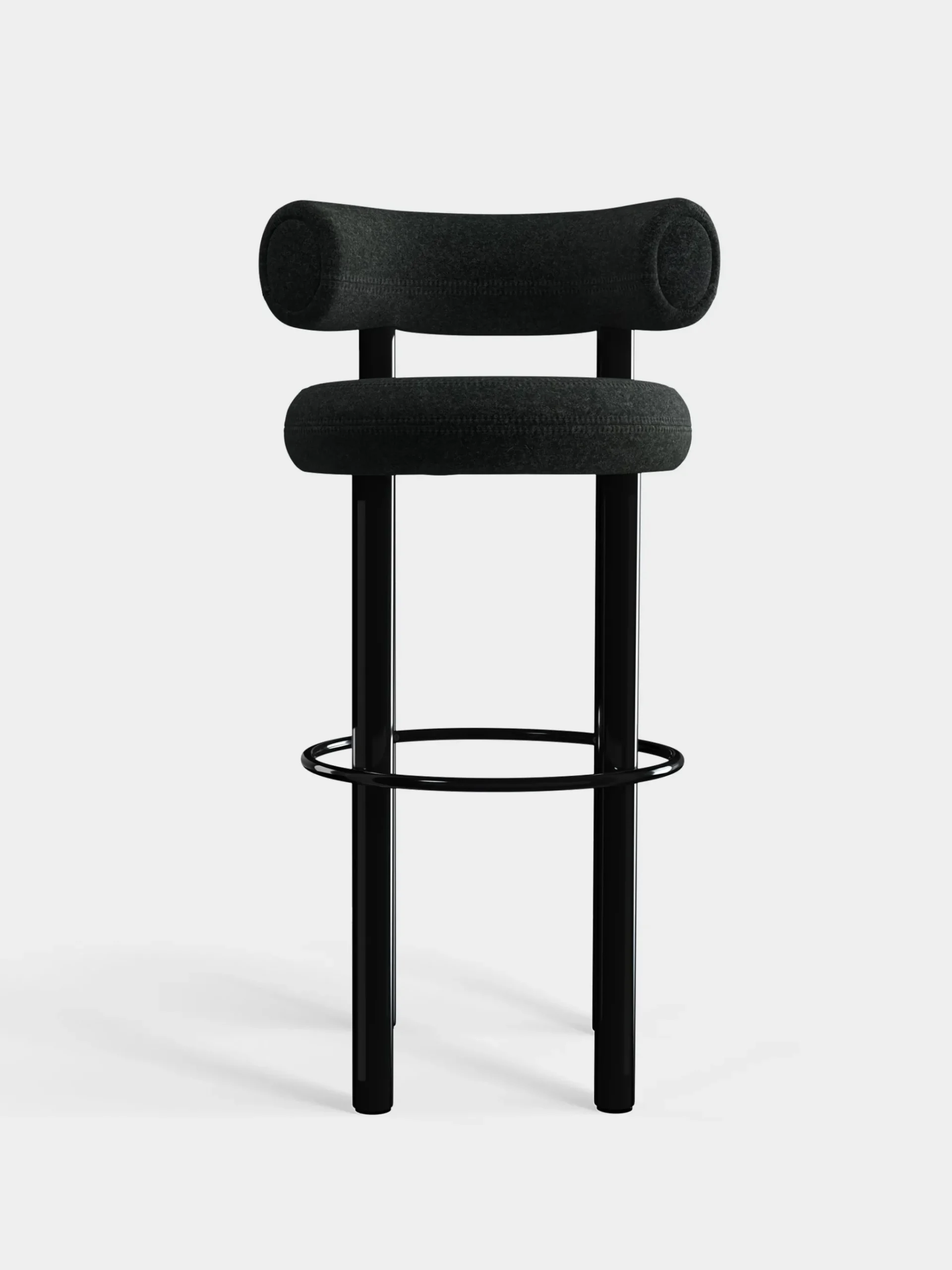 Tom Dixon Bar & Counter Stools*Fat Black Steel 75cm Bar Stool