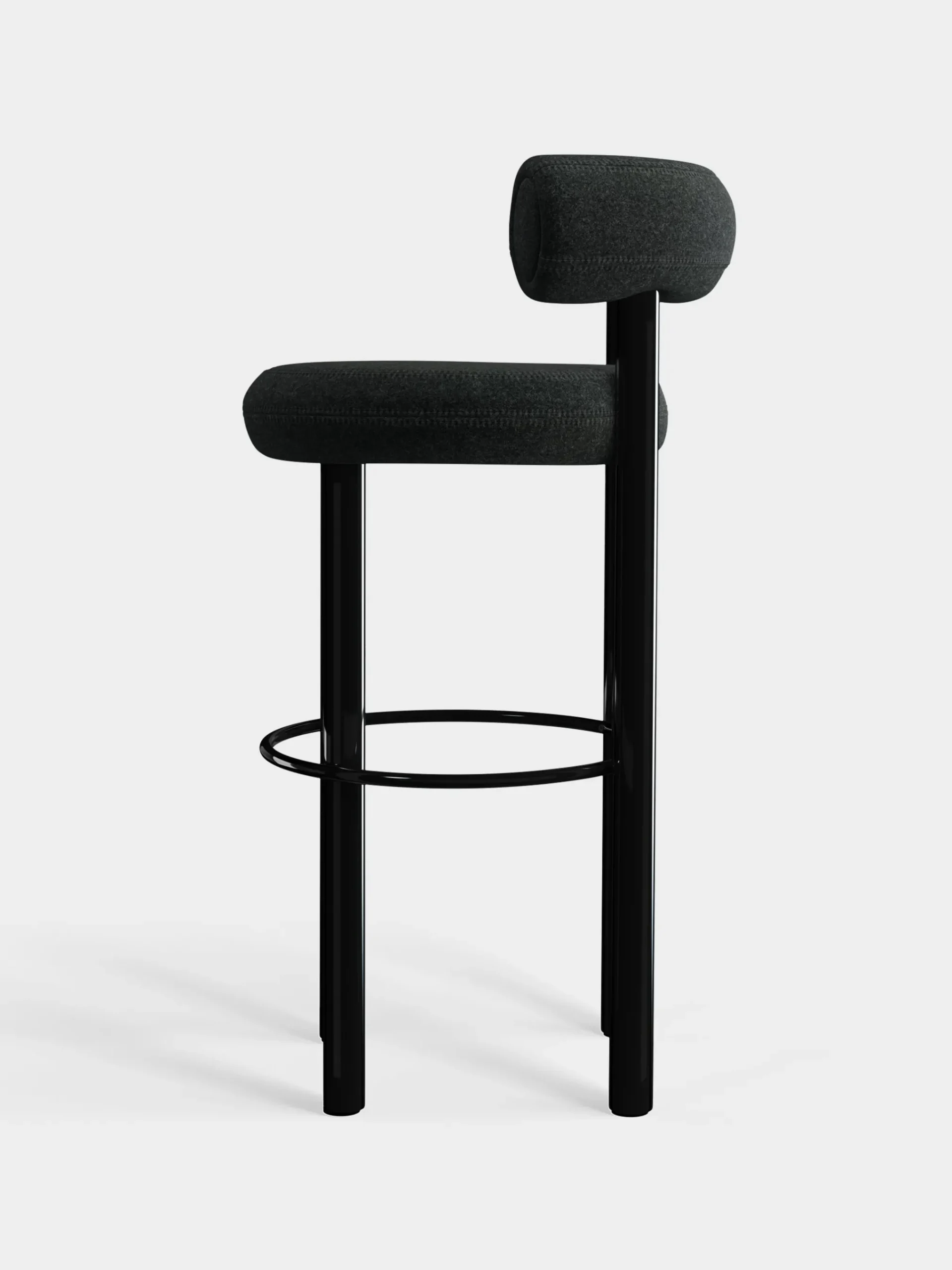 Tom Dixon Bar & Counter Stools*Fat Black Steel 75cm Bar Stool