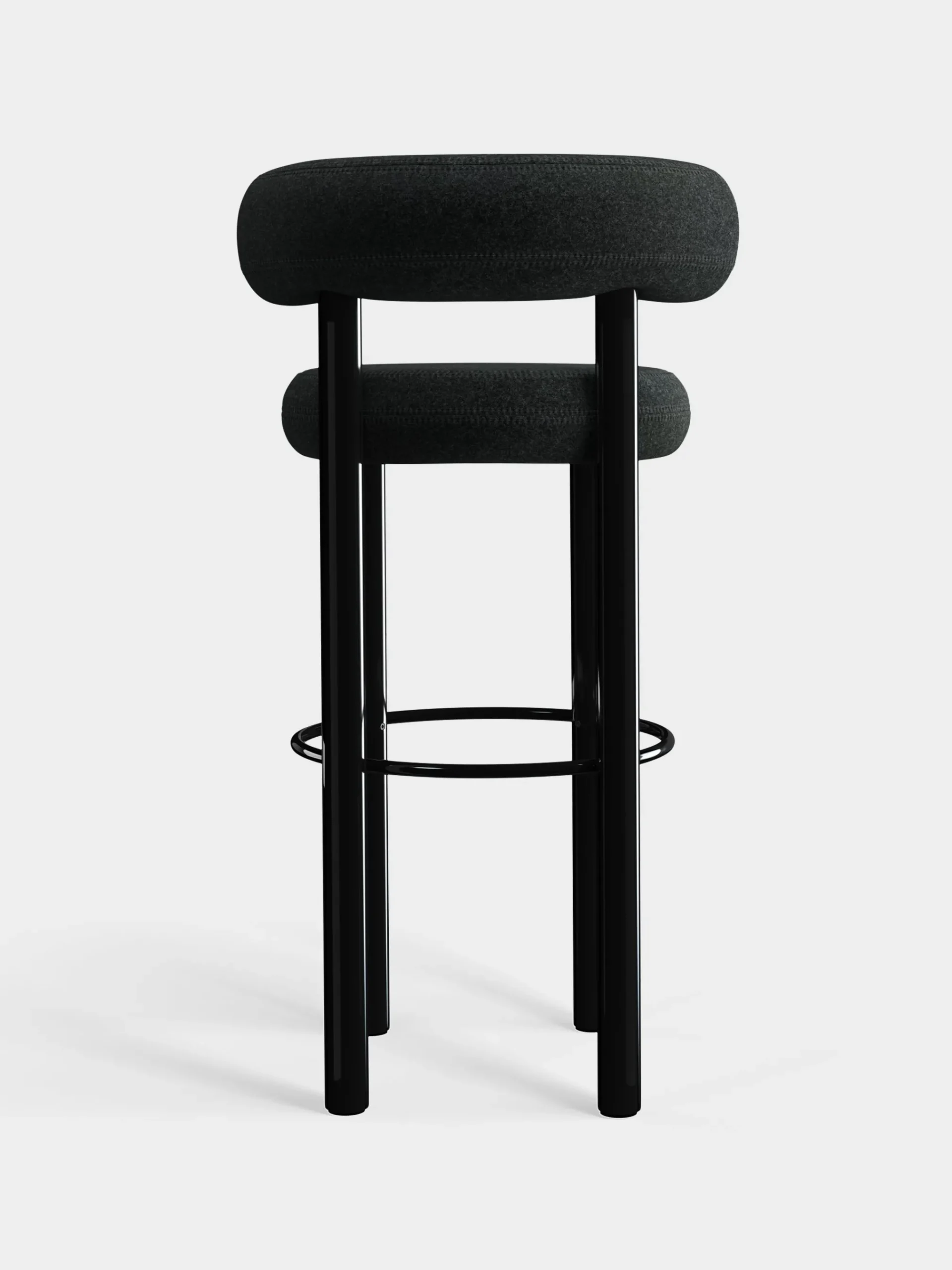 Tom Dixon Bar & Counter Stools*Fat Black Steel 75cm Bar Stool