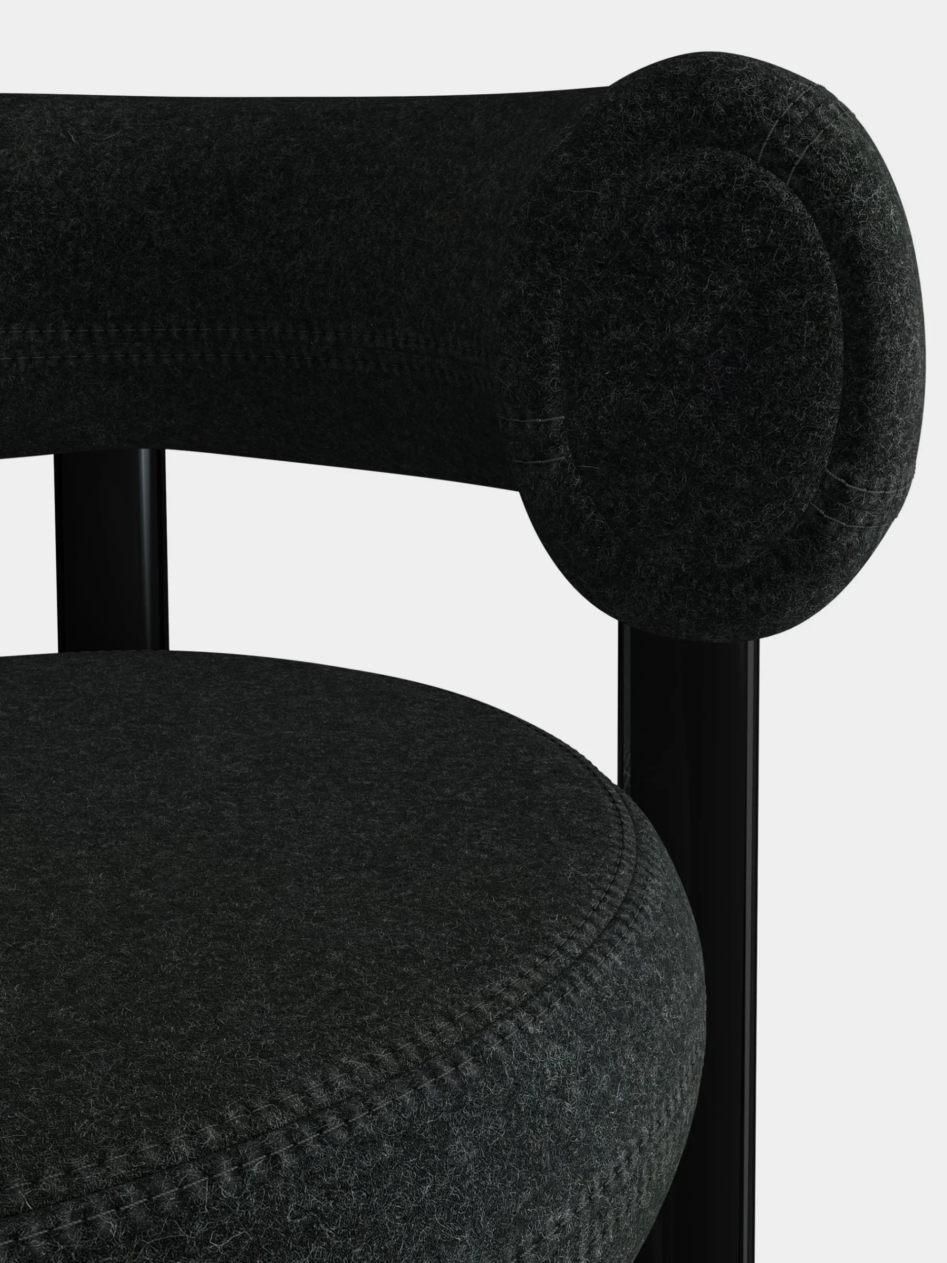 Tom Dixon Bar & Counter Stools*Fat Black Steel 75cm Bar Stool