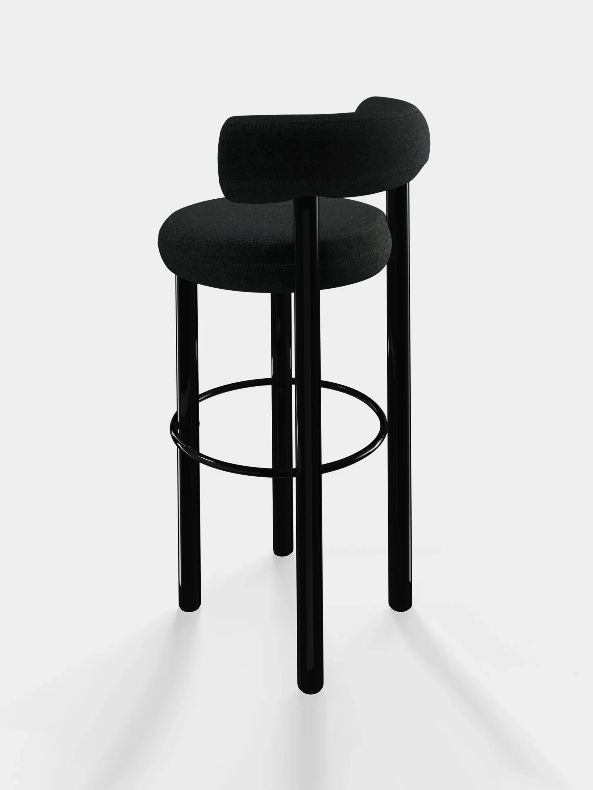 Tom Dixon Bar & Counter Stools*Fat Black Steel 75cm Bar Stool