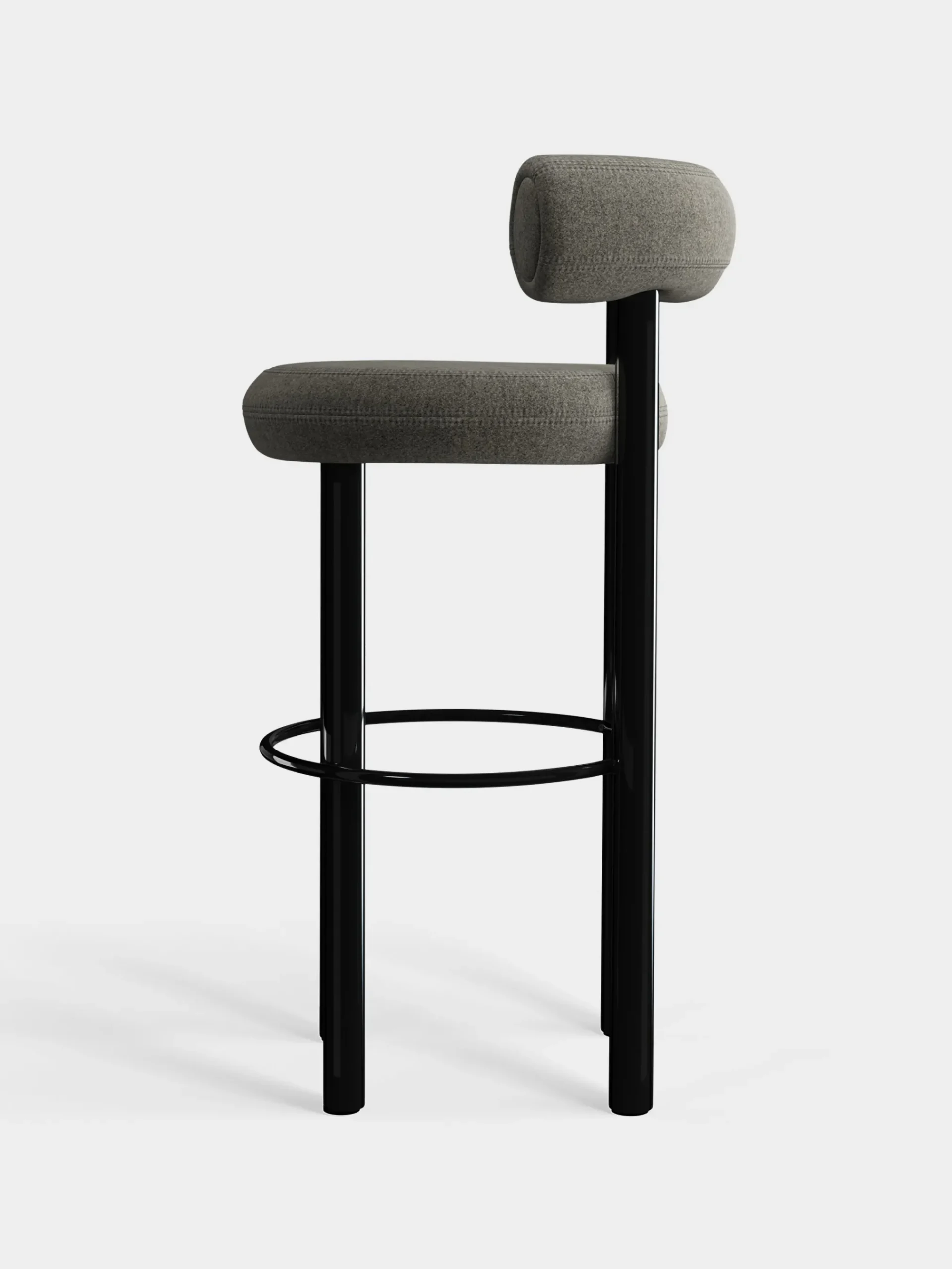 Tom Dixon Bar & Counter Stools*Fat Black Steel 75cm Bar Stool