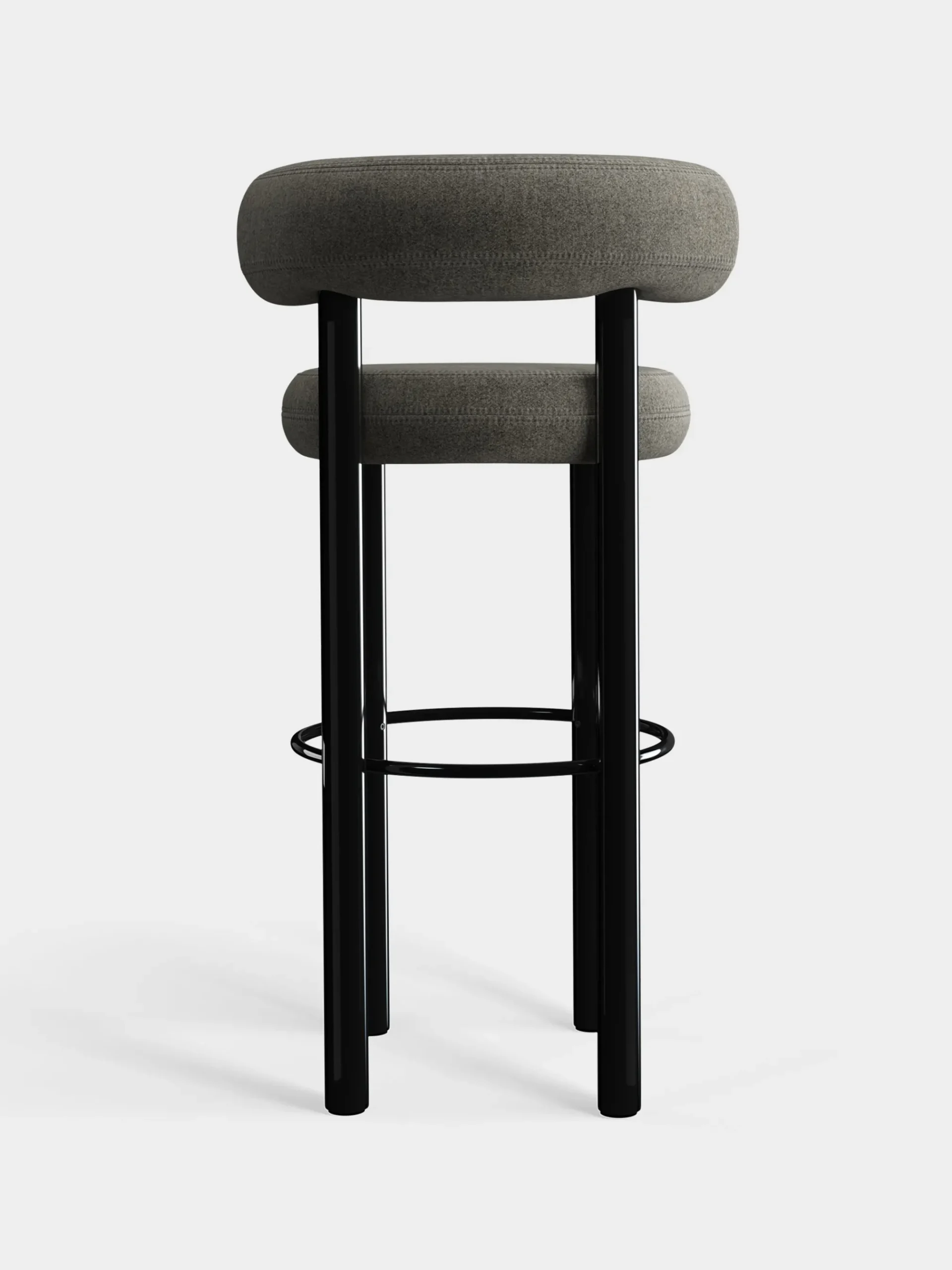 Tom Dixon Bar & Counter Stools*Fat Black Steel 75cm Bar Stool