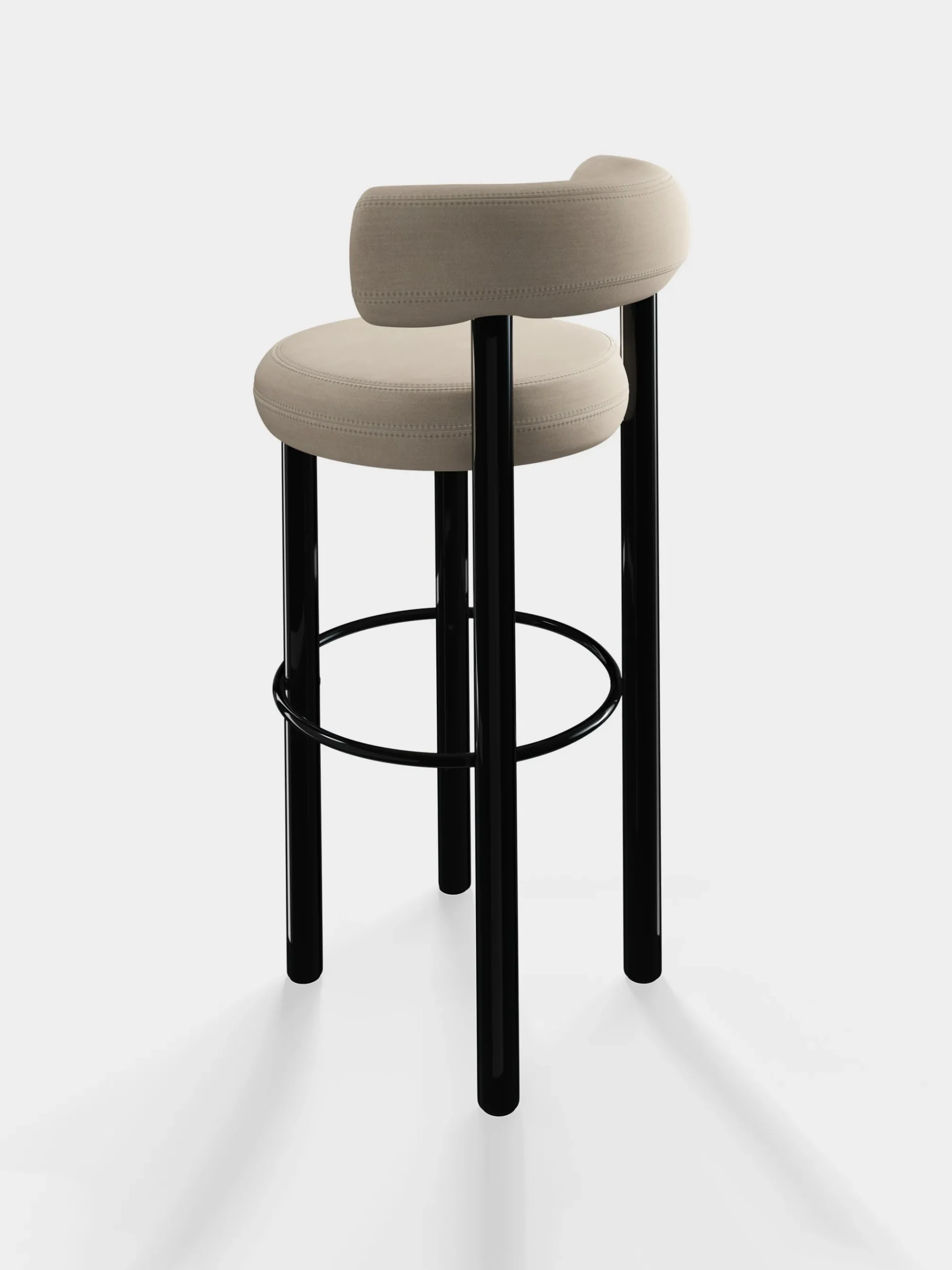 Tom Dixon Bar & Counter Stools*Fat Black Steel 75cm Bar Stool