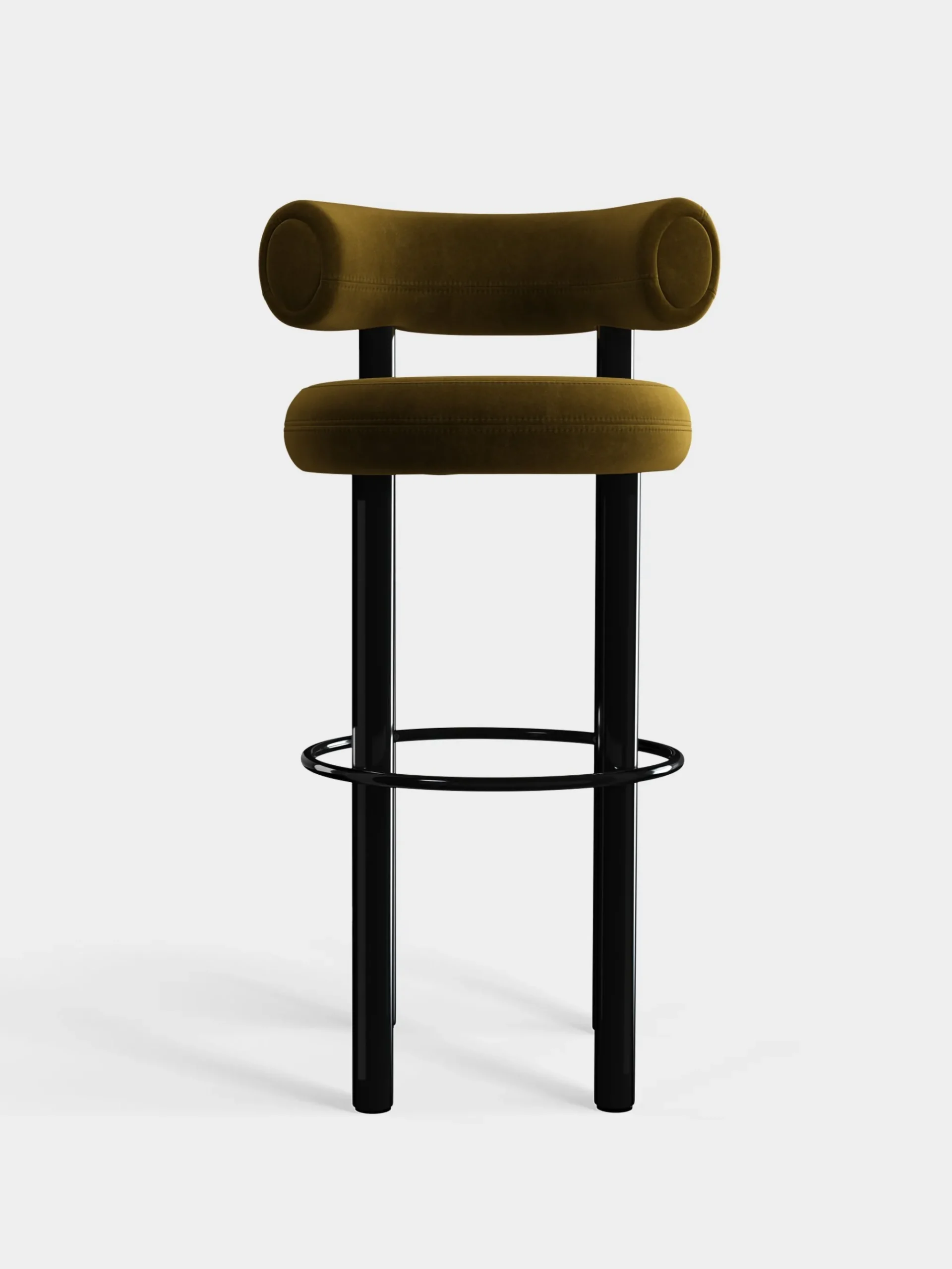 Tom Dixon Bar & Counter Stools*Fat Black Steel 75cm Bar Stool