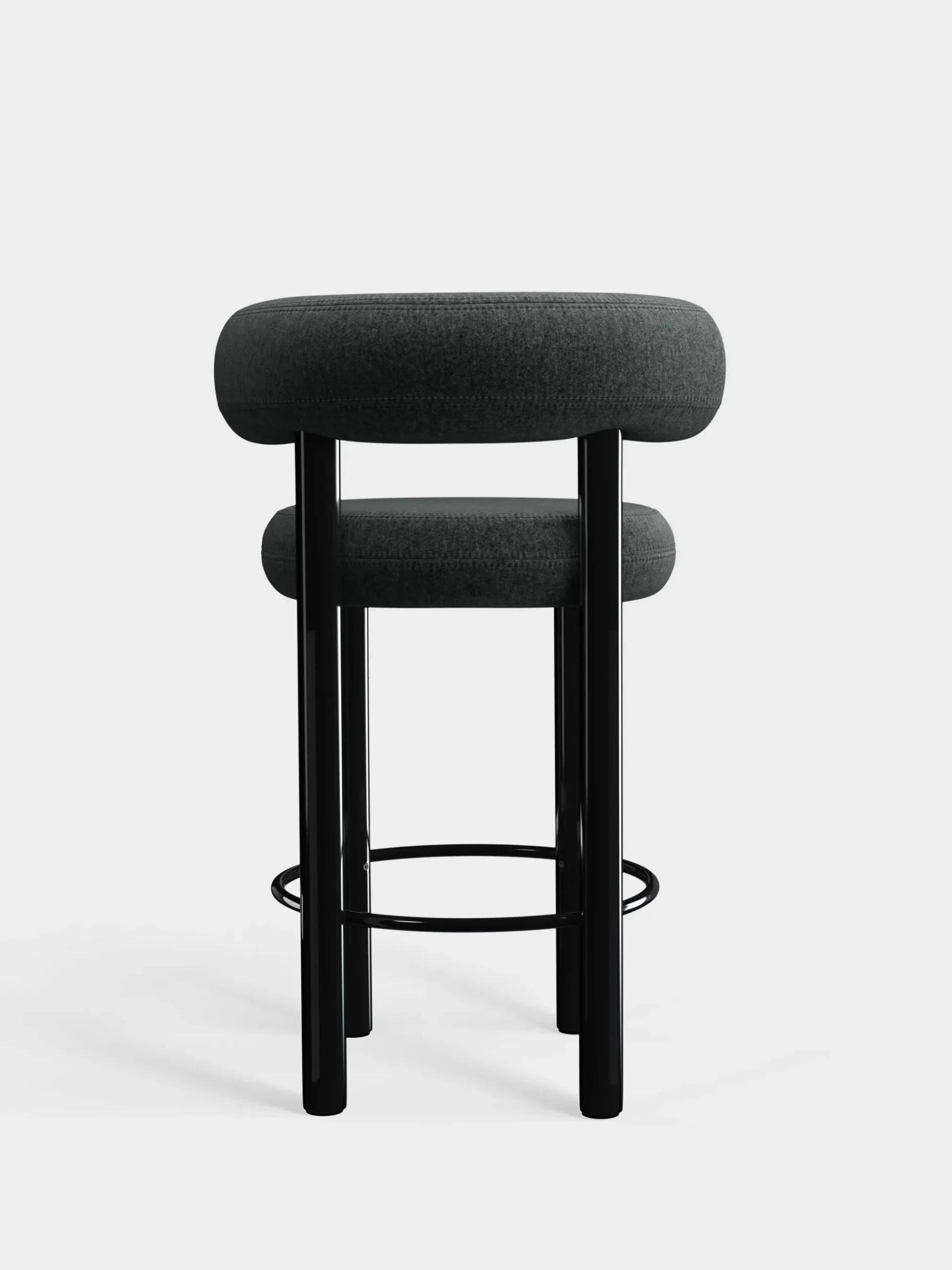 Tom Dixon Bar & Counter Stools*Fat Black Steel 65cm Counter Stool