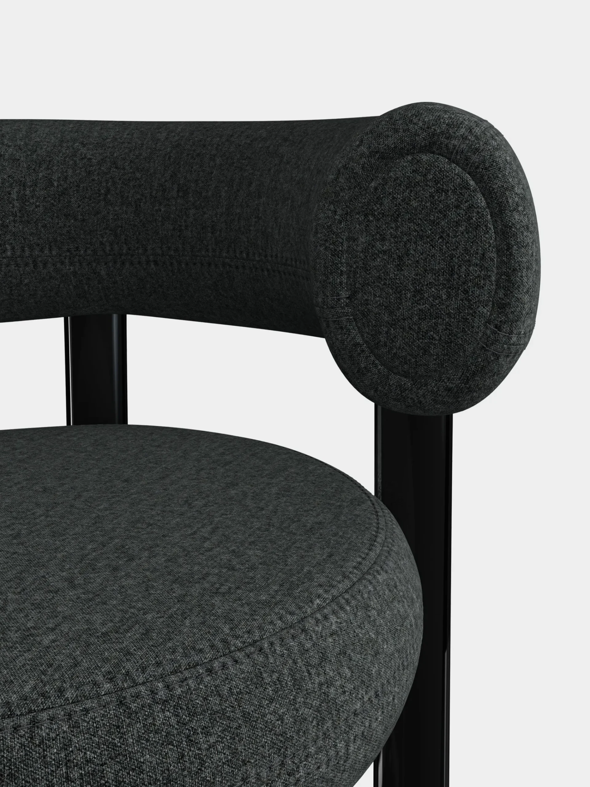 Tom Dixon Bar & Counter Stools*Fat Black Steel 65cm Counter Stool