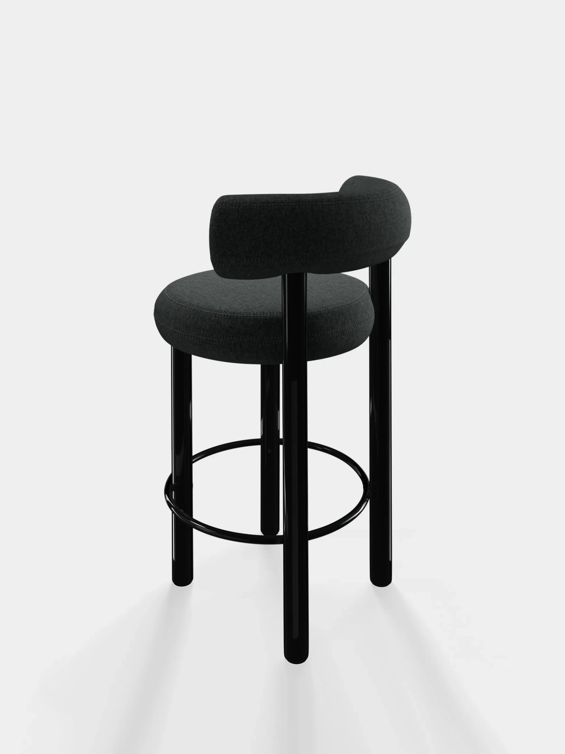 Tom Dixon Bar & Counter Stools*Fat Black Steel 65cm Counter Stool
