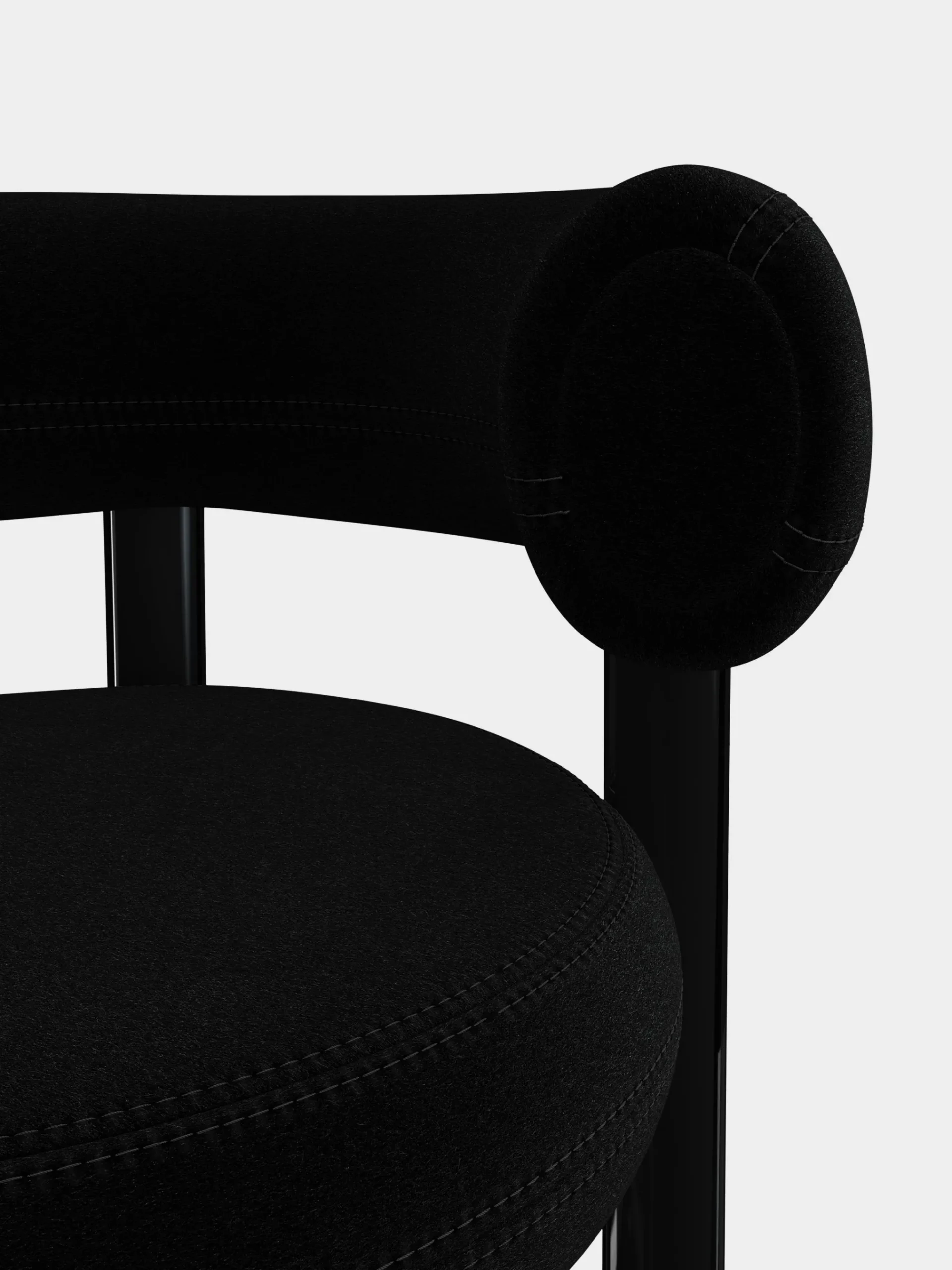 Tom Dixon Bar & Counter Stools*Fat Black Steel 65cm Counter Stool
