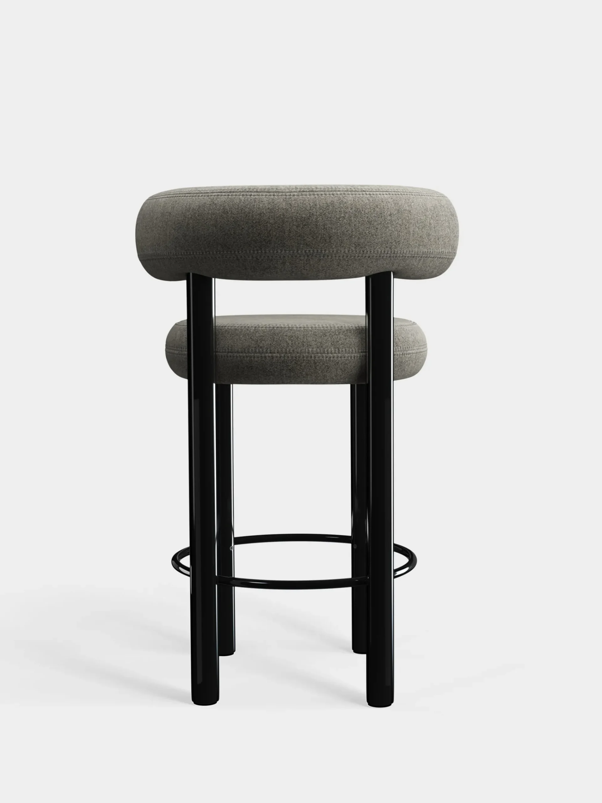 Tom Dixon Bar & Counter Stools*Fat Black Steel 65cm Counter Stool
