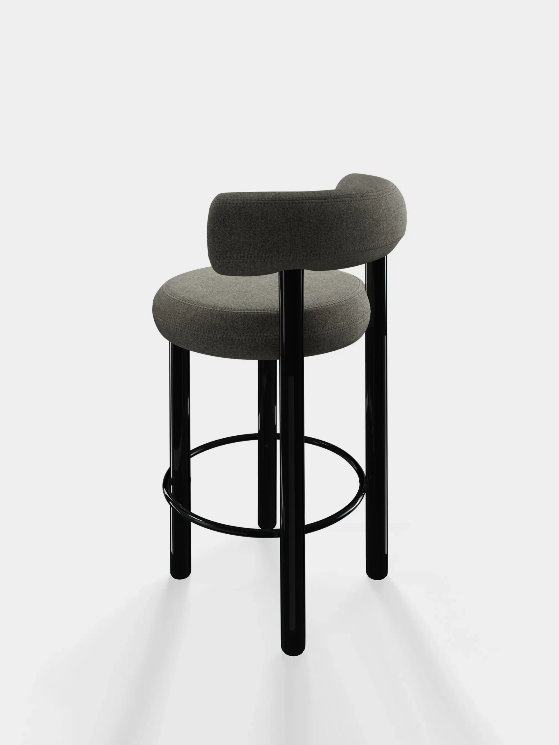 Tom Dixon Bar & Counter Stools*Fat Black Steel 65cm Counter Stool