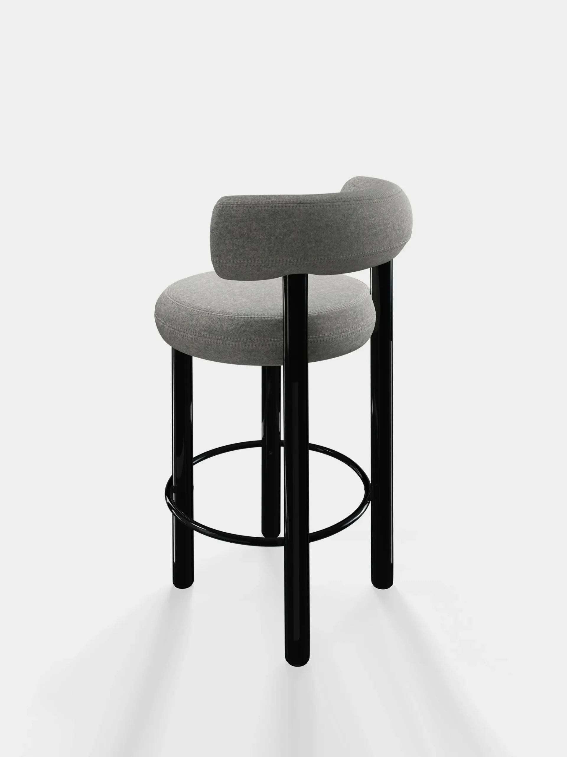 Tom Dixon Bar & Counter Stools*Fat Black Steel 65cm Counter Stool