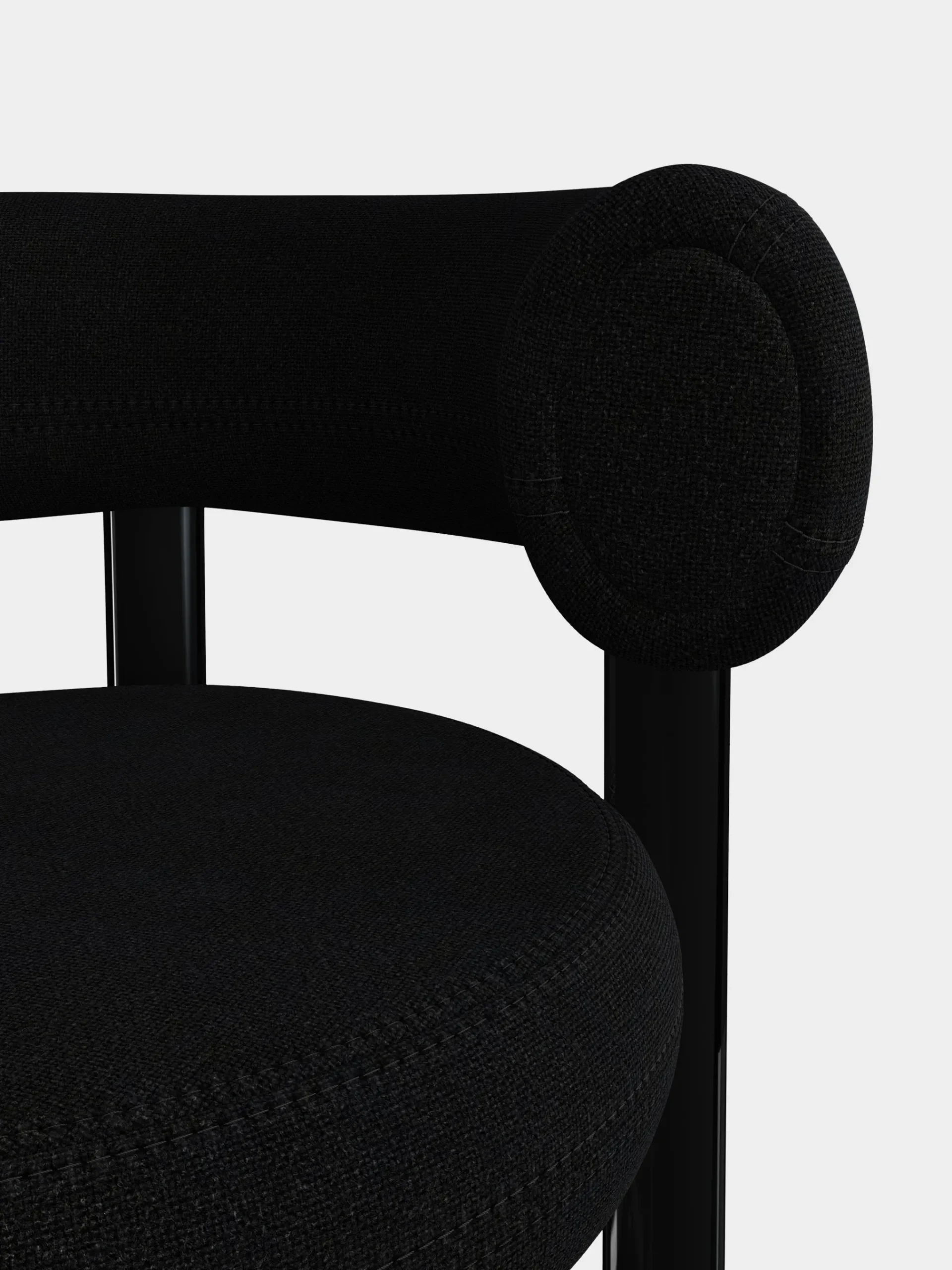Tom Dixon Bar & Counter Stools*Fat Black Steel 65cm Counter Stool