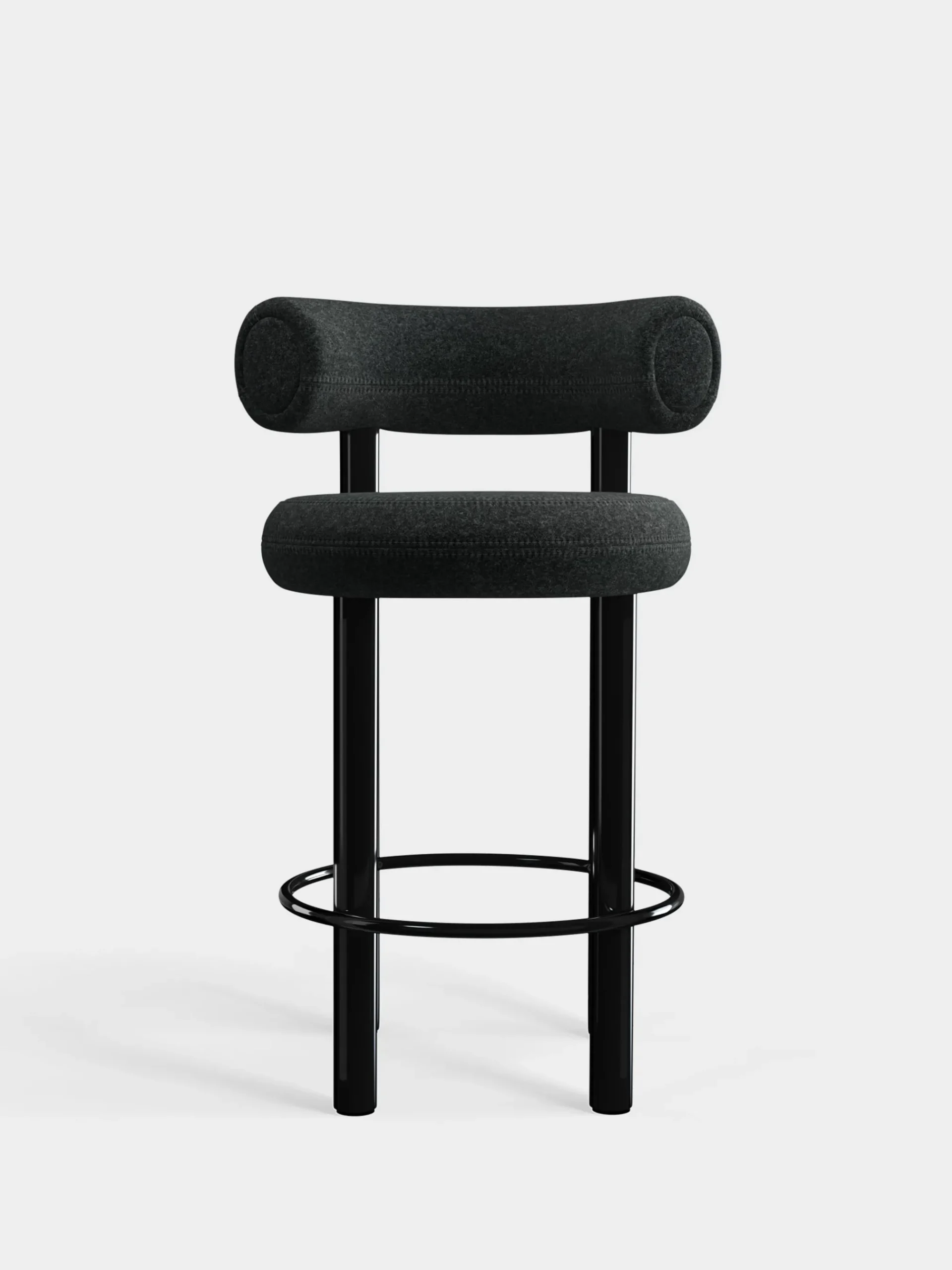 Tom Dixon Bar & Counter Stools*Fat Black Steel 65cm Counter Stool