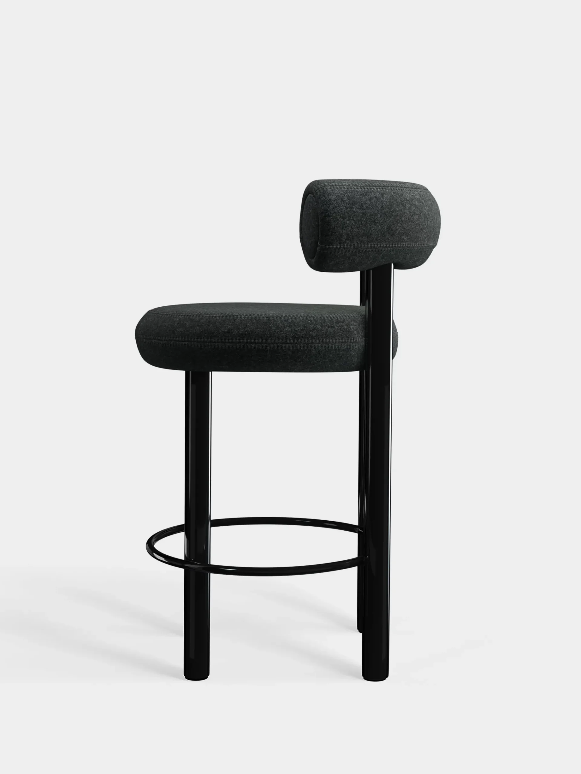Tom Dixon Bar & Counter Stools*Fat Black Steel 65cm Counter Stool
