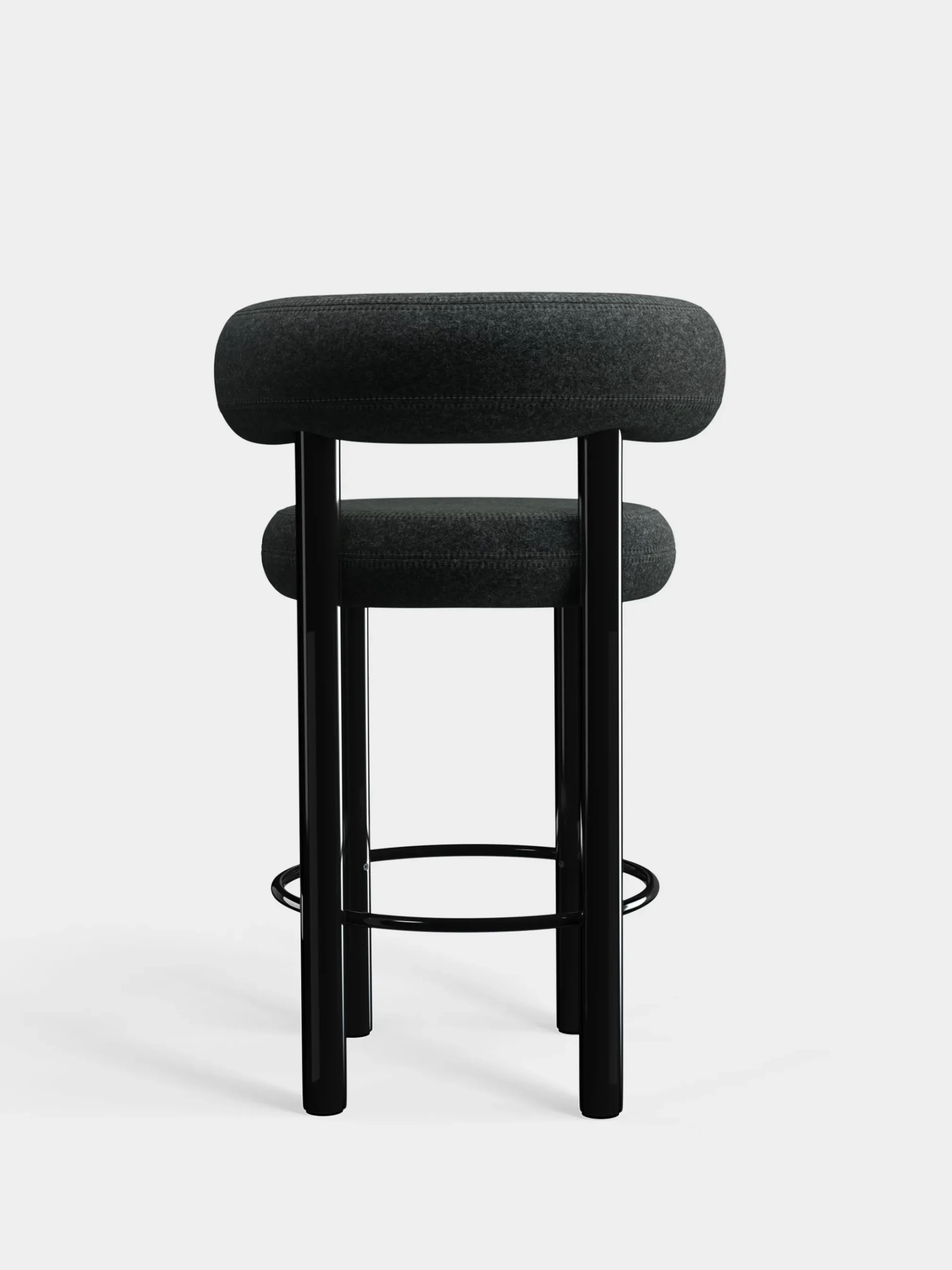 Tom Dixon Bar & Counter Stools*Fat Black Steel 65cm Counter Stool
