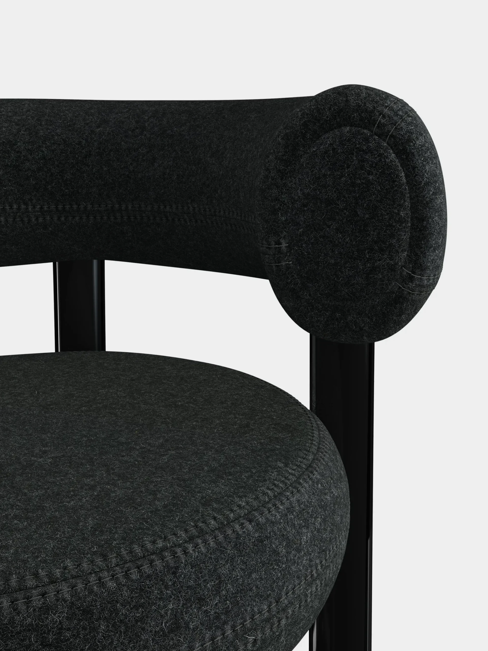 Tom Dixon Bar & Counter Stools*Fat Black Steel 65cm Counter Stool
