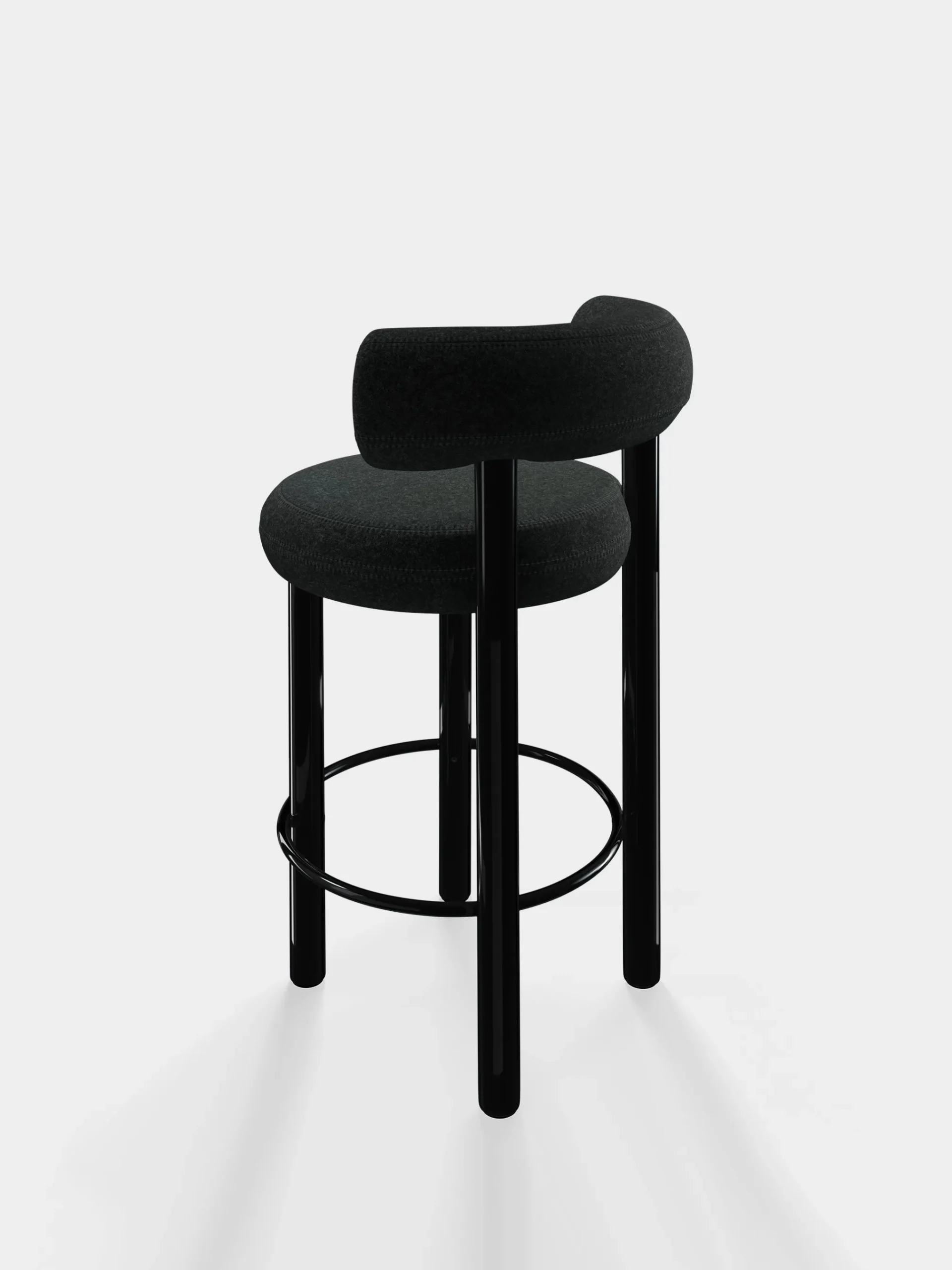 Tom Dixon Bar & Counter Stools*Fat Black Steel 65cm Counter Stool
