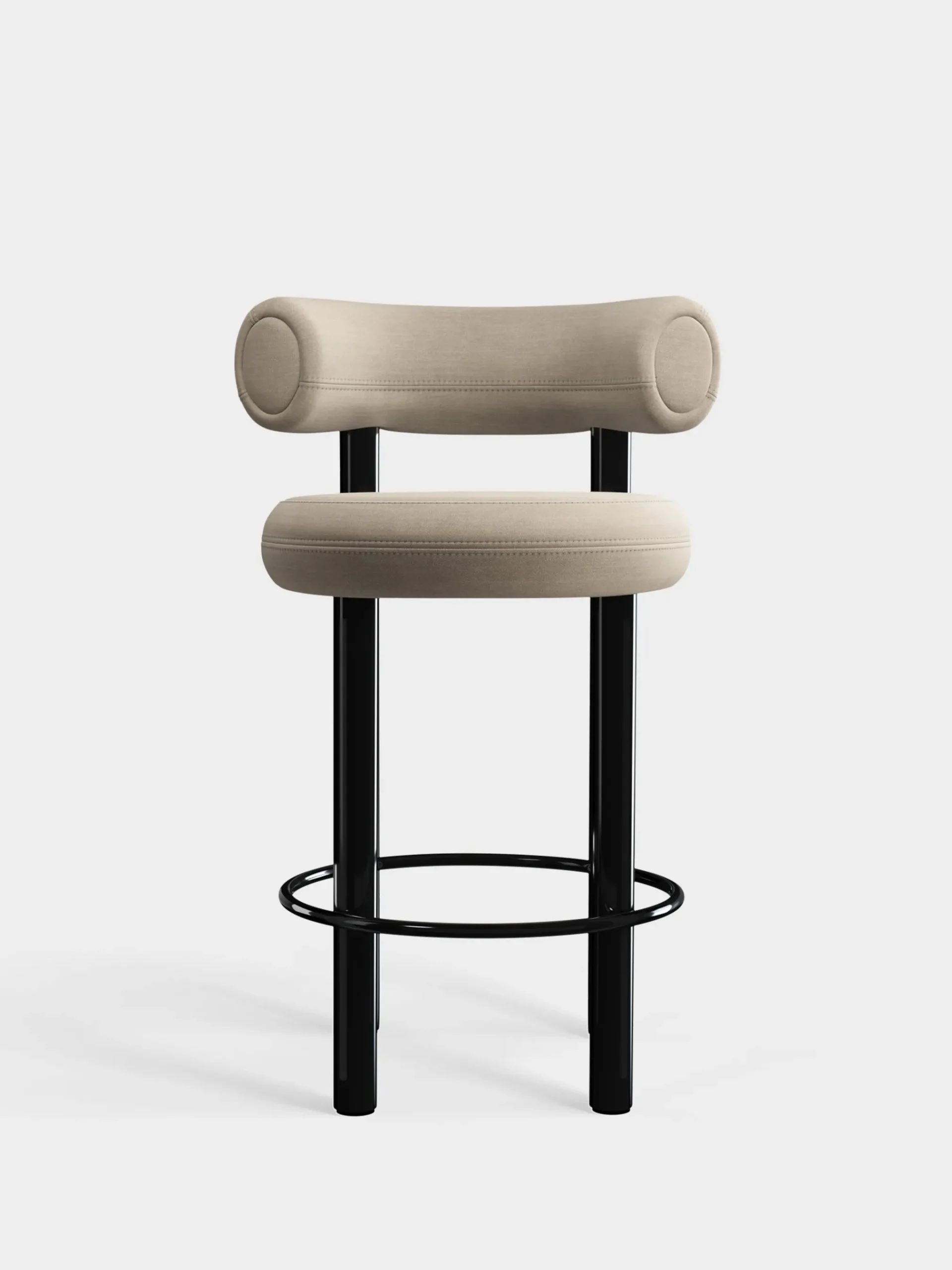 Tom Dixon Bar & Counter Stools*Fat Black Steel 65cm Counter Stool