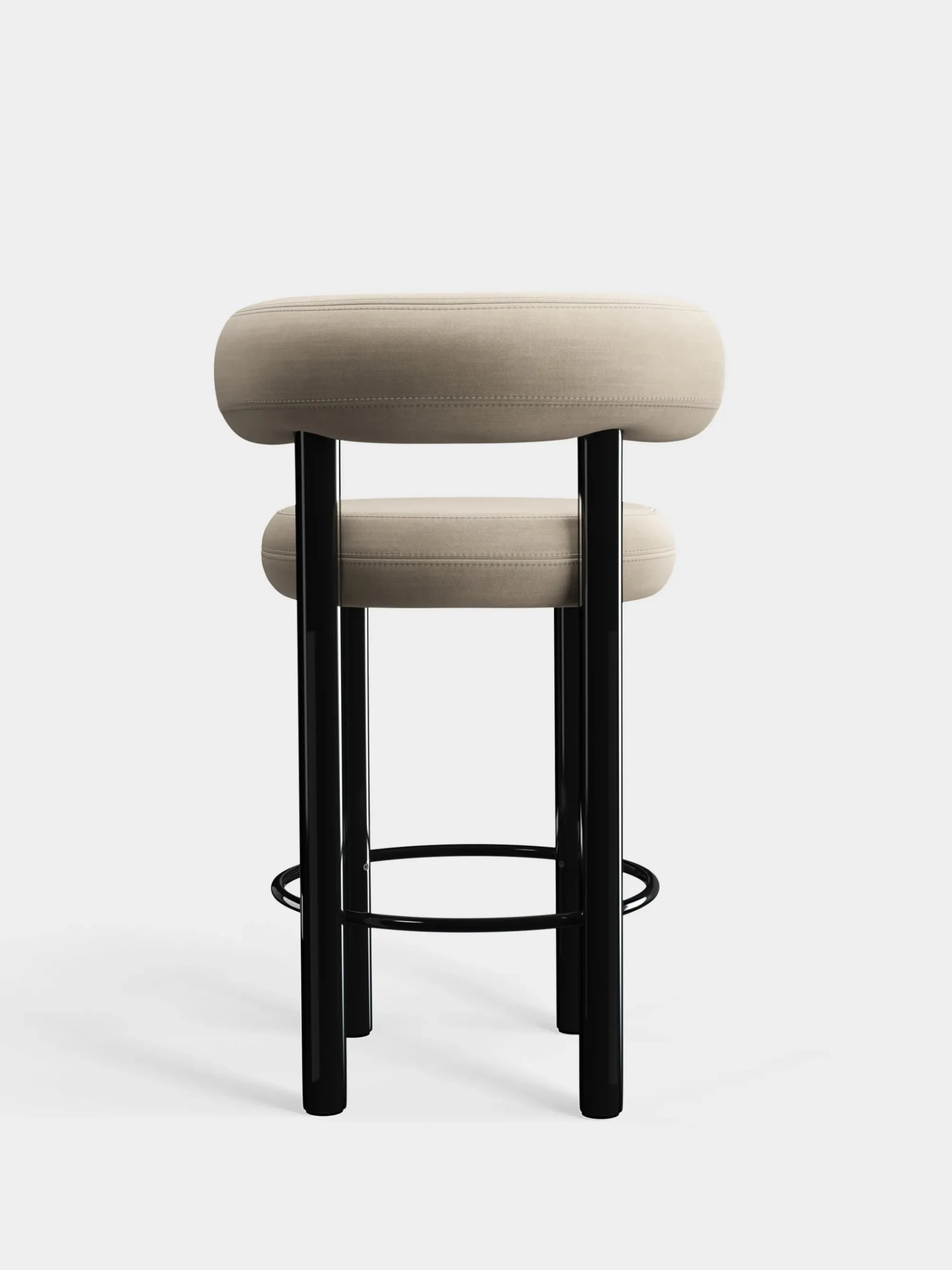 Tom Dixon Bar & Counter Stools*Fat Black Steel 65cm Counter Stool