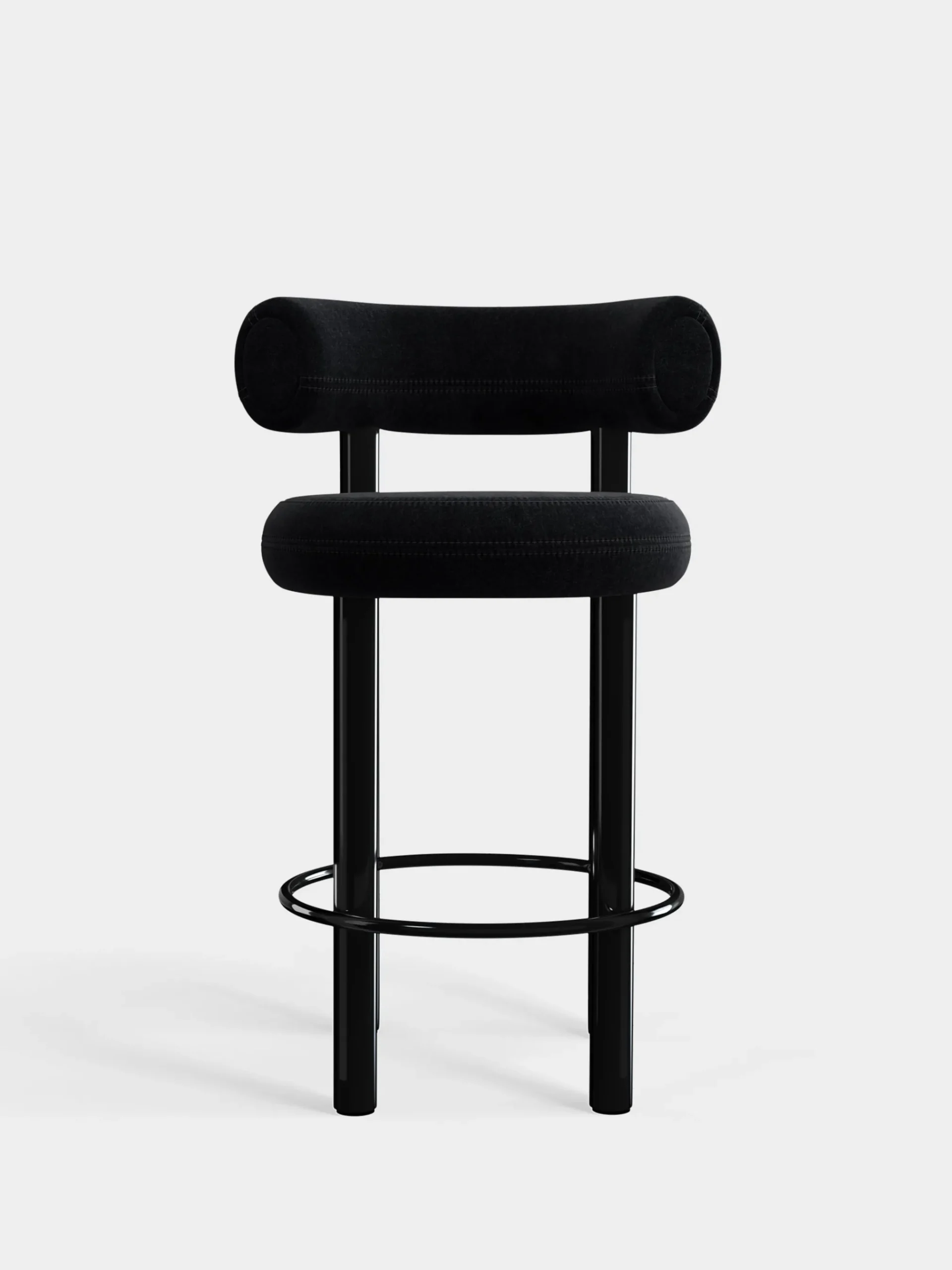Tom Dixon Bar & Counter Stools*Fat Black Steel 65cm Counter Stool