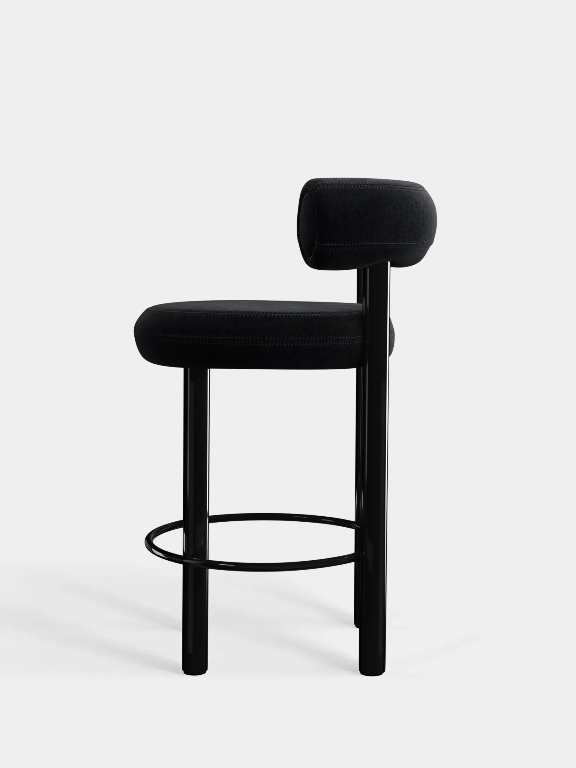 Tom Dixon Bar & Counter Stools*Fat Black Steel 65cm Counter Stool