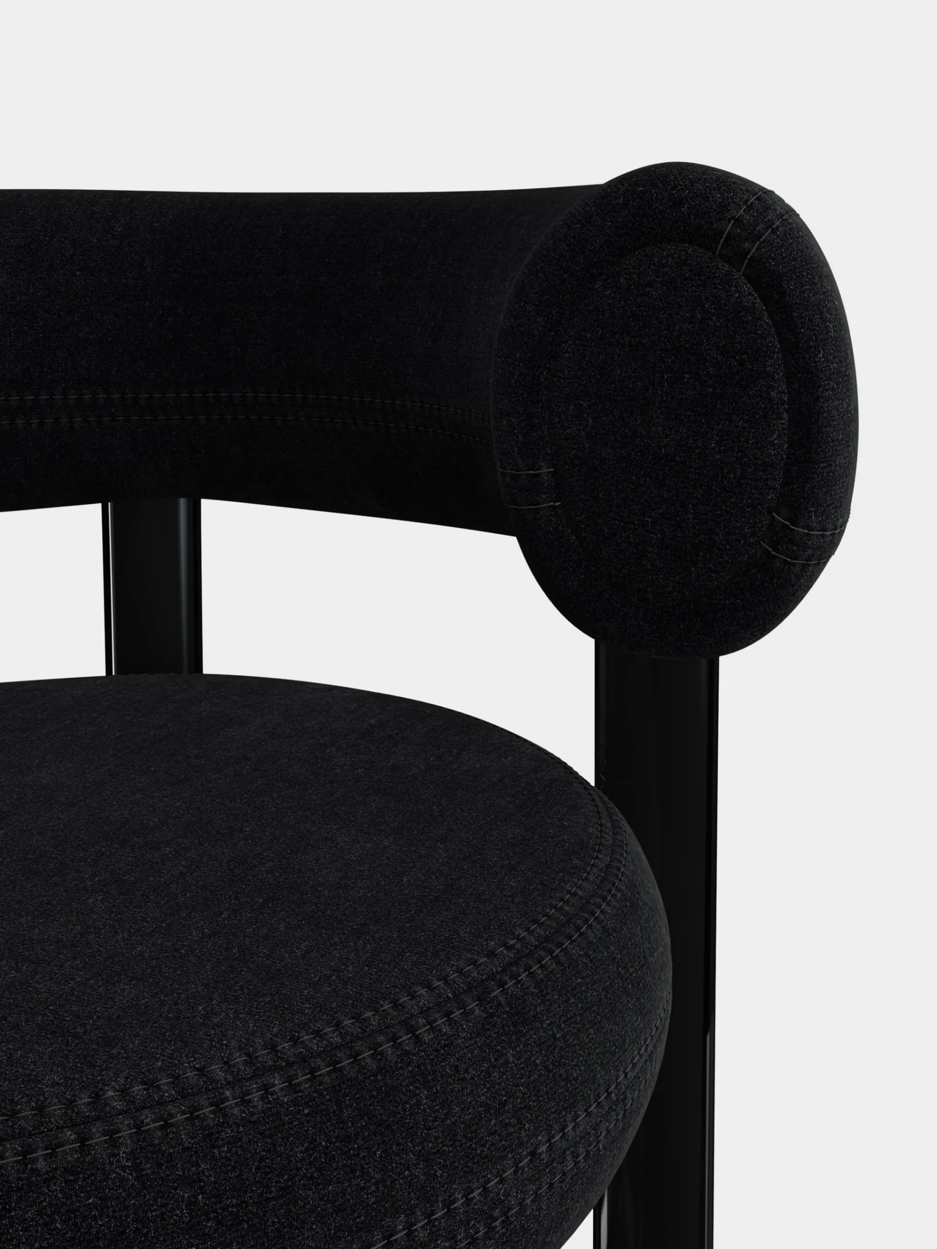 Tom Dixon Bar & Counter Stools*Fat Black Steel 65cm Counter Stool