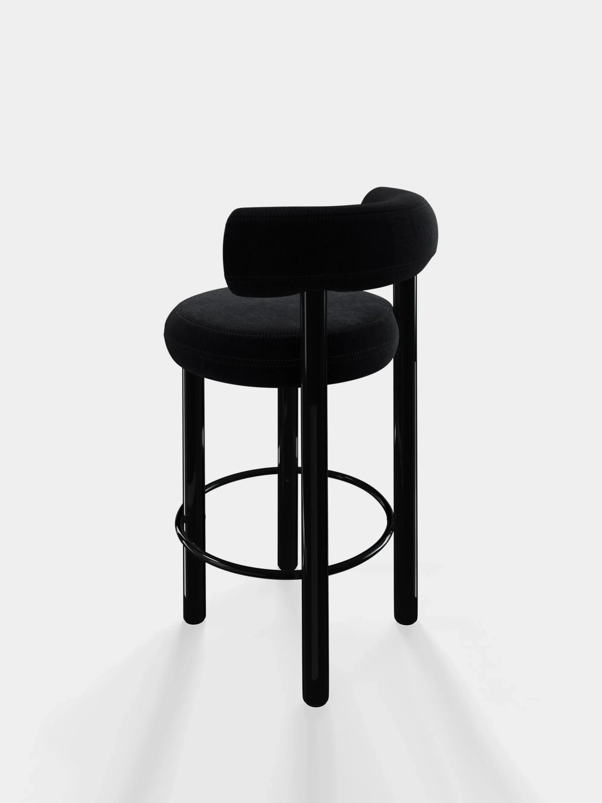 Tom Dixon Bar & Counter Stools*Fat Black Steel 65cm Counter Stool