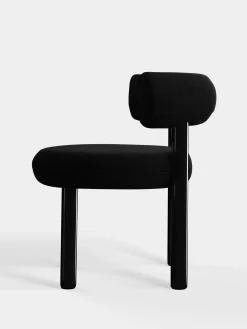 Tom Dixon Dining Chairs*Fat Black Steel Dining Chair