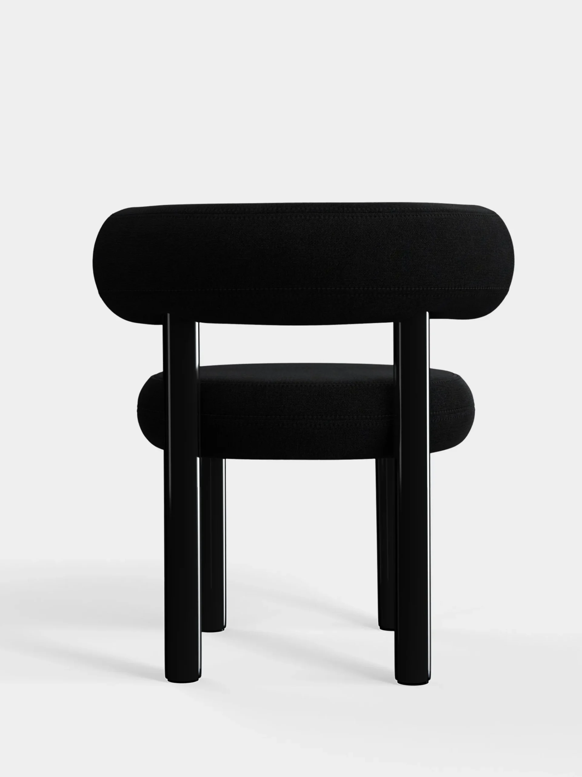 Tom Dixon Dining Chairs*Fat Black Steel Dining Chair