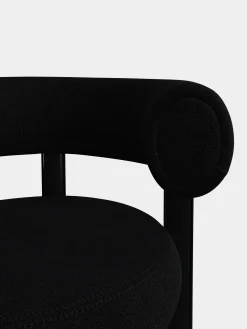 Tom Dixon Dining Chairs*Fat Black Steel Dining Chair