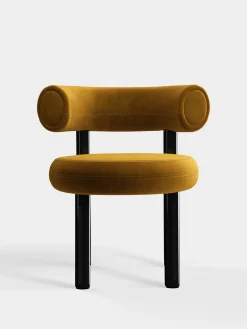 Tom Dixon Dining Chairs*Fat Black Steel Dining Chair
