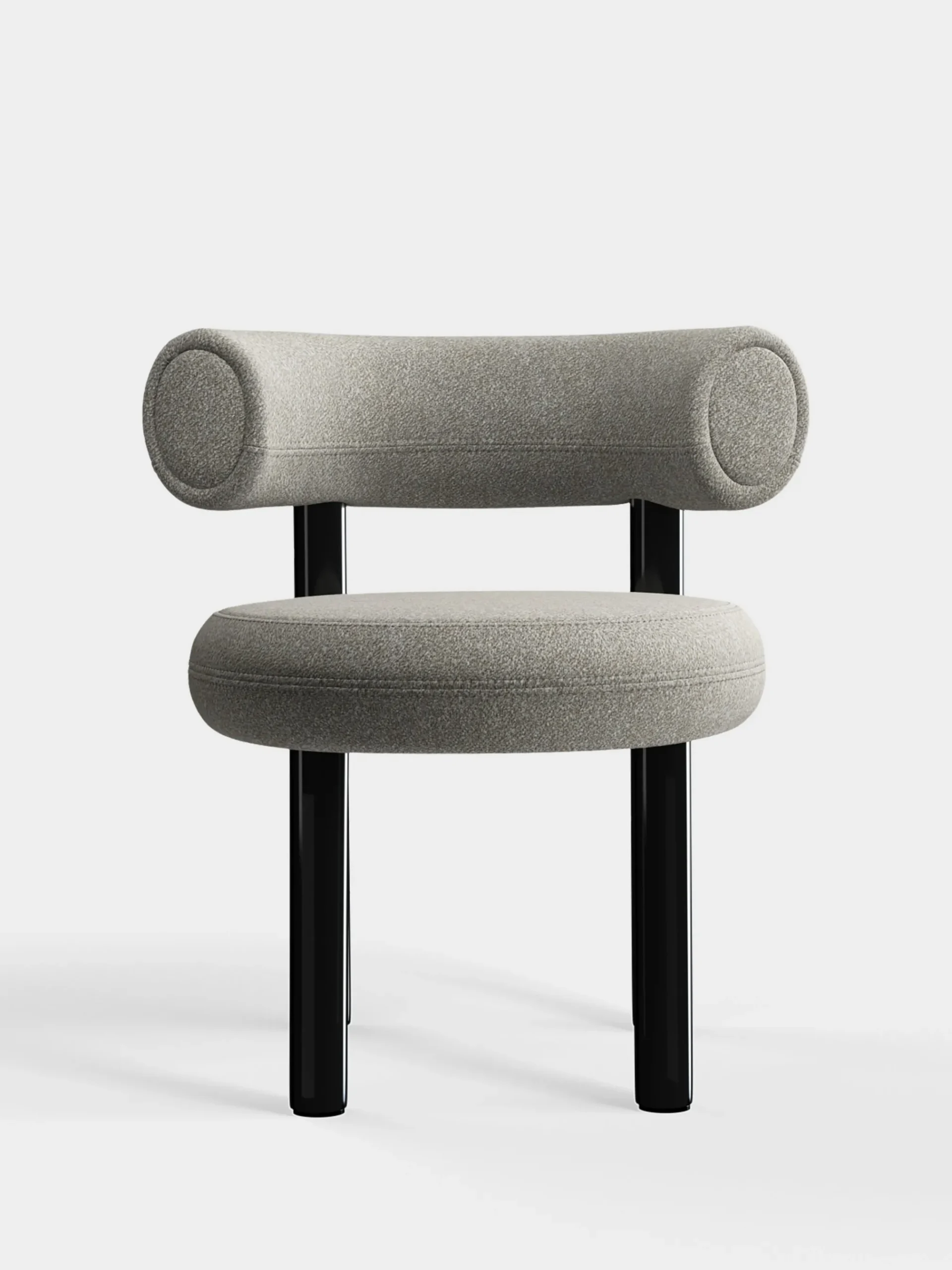 Tom Dixon Dining Chairs*Fat Black Steel Dining Chair