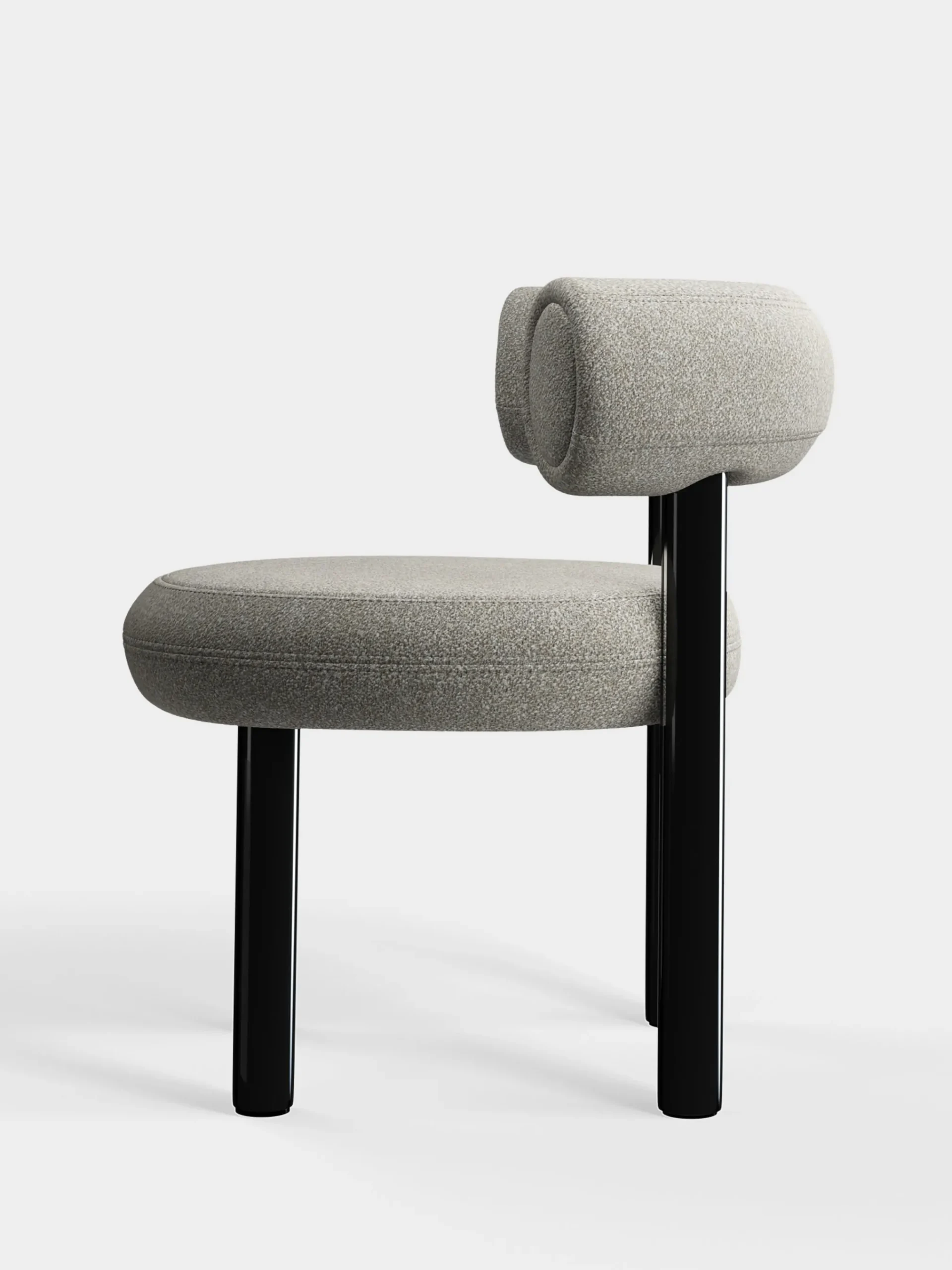 Tom Dixon Dining Chairs*Fat Black Steel Dining Chair