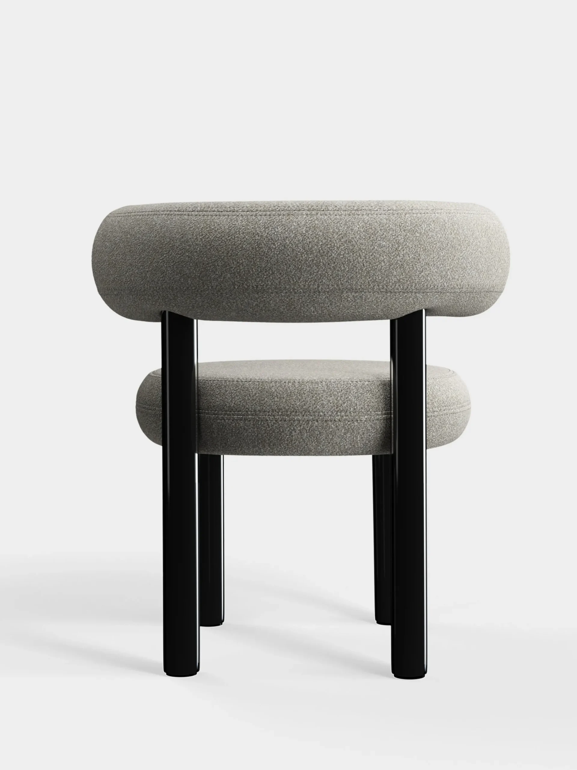 Tom Dixon Dining Chairs*Fat Black Steel Dining Chair