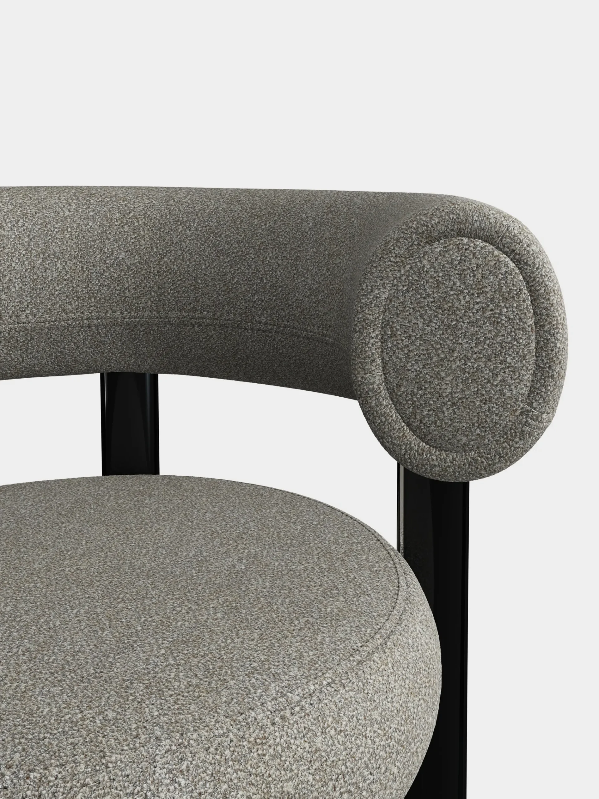 Tom Dixon Dining Chairs*Fat Black Steel Dining Chair
