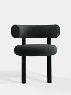Tom Dixon Dining Chairs*Fat Black Steel Dining Chair