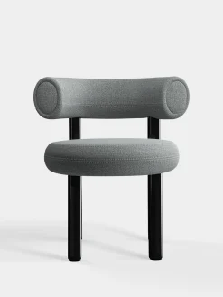 Tom Dixon Dining Chairs*Fat Black Steel Dining Chair