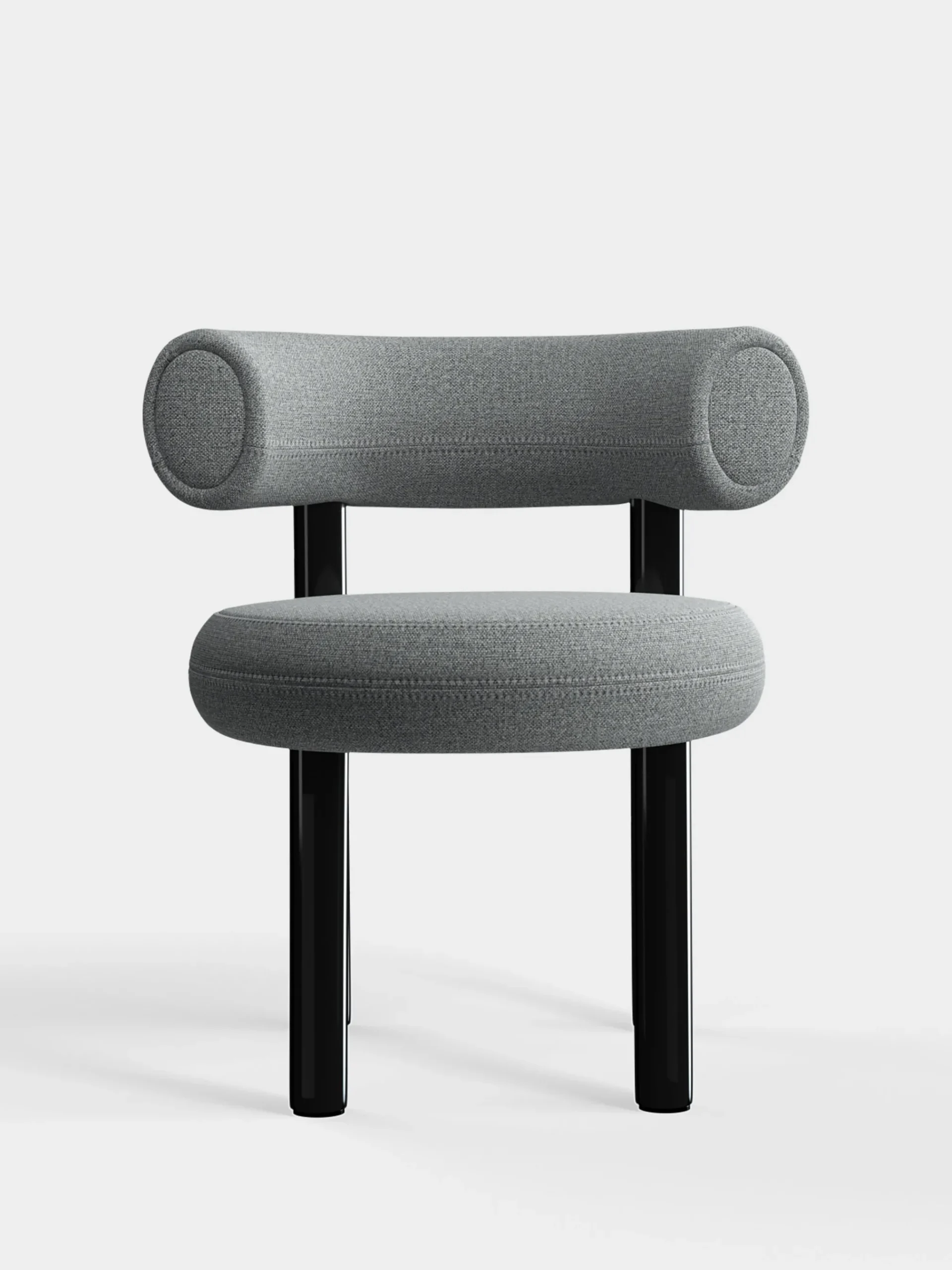 Tom Dixon Dining Chairs*Fat Black Steel Dining Chair