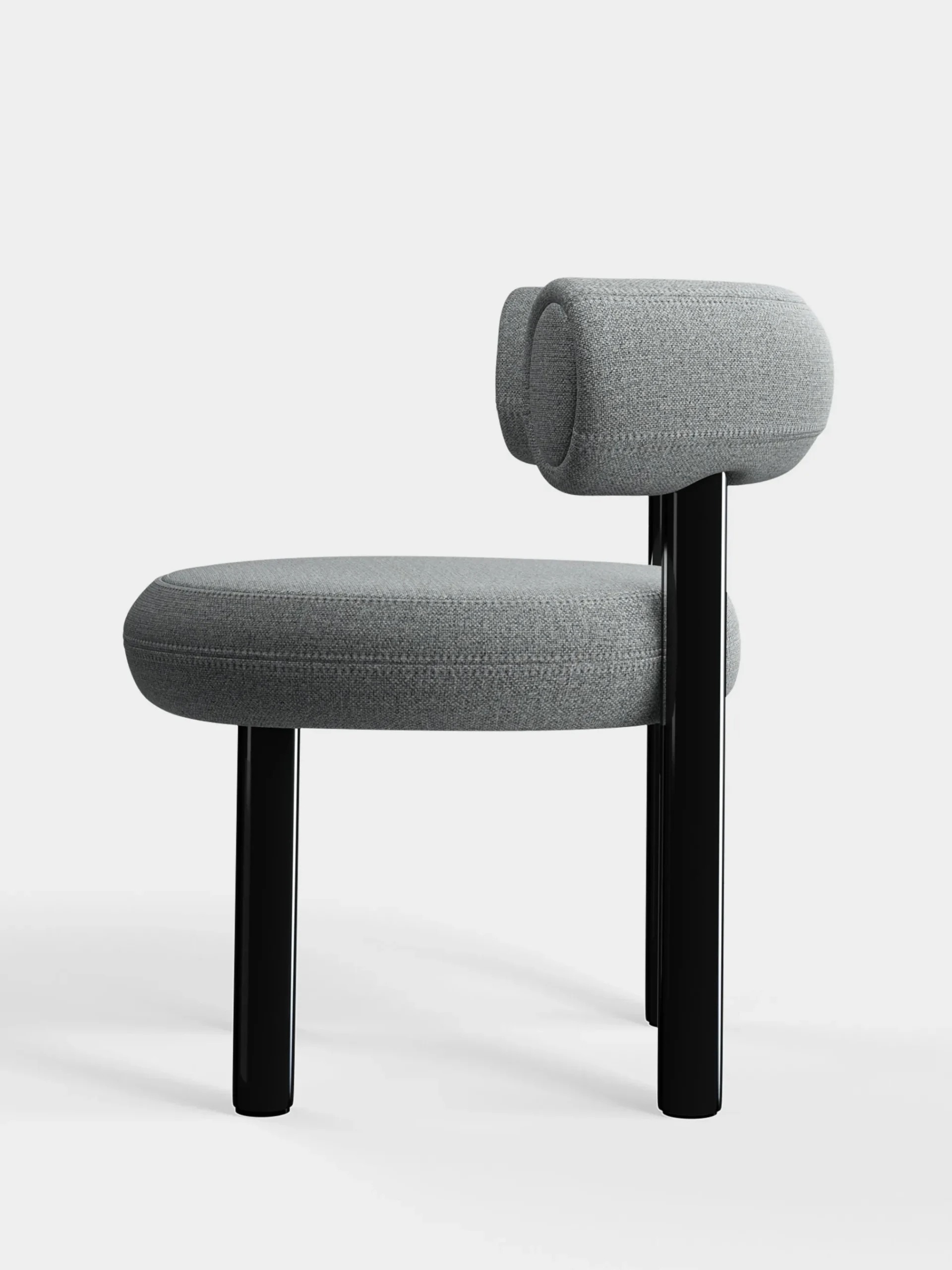 Tom Dixon Dining Chairs*Fat Black Steel Dining Chair